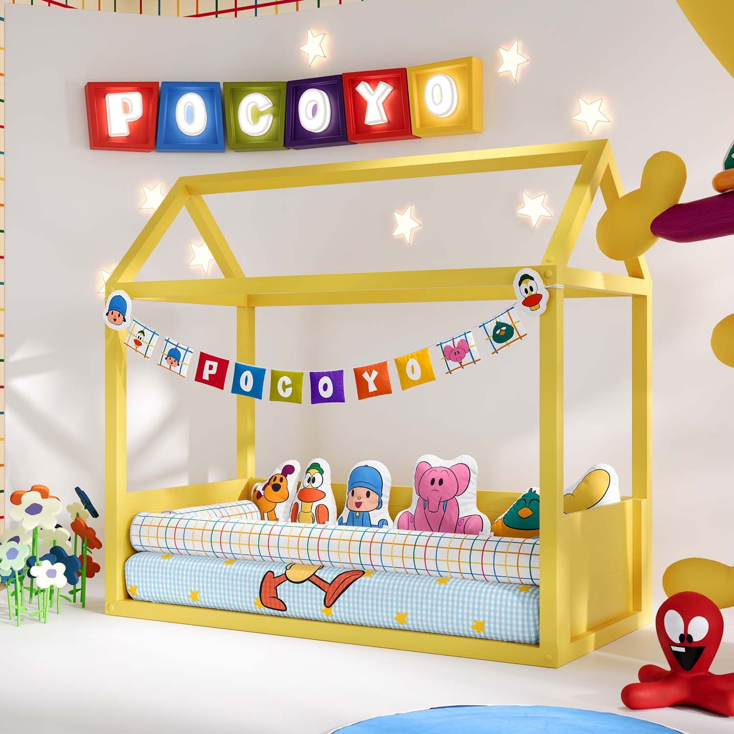 Jogo de Lençol Mini Cama Pocoyo