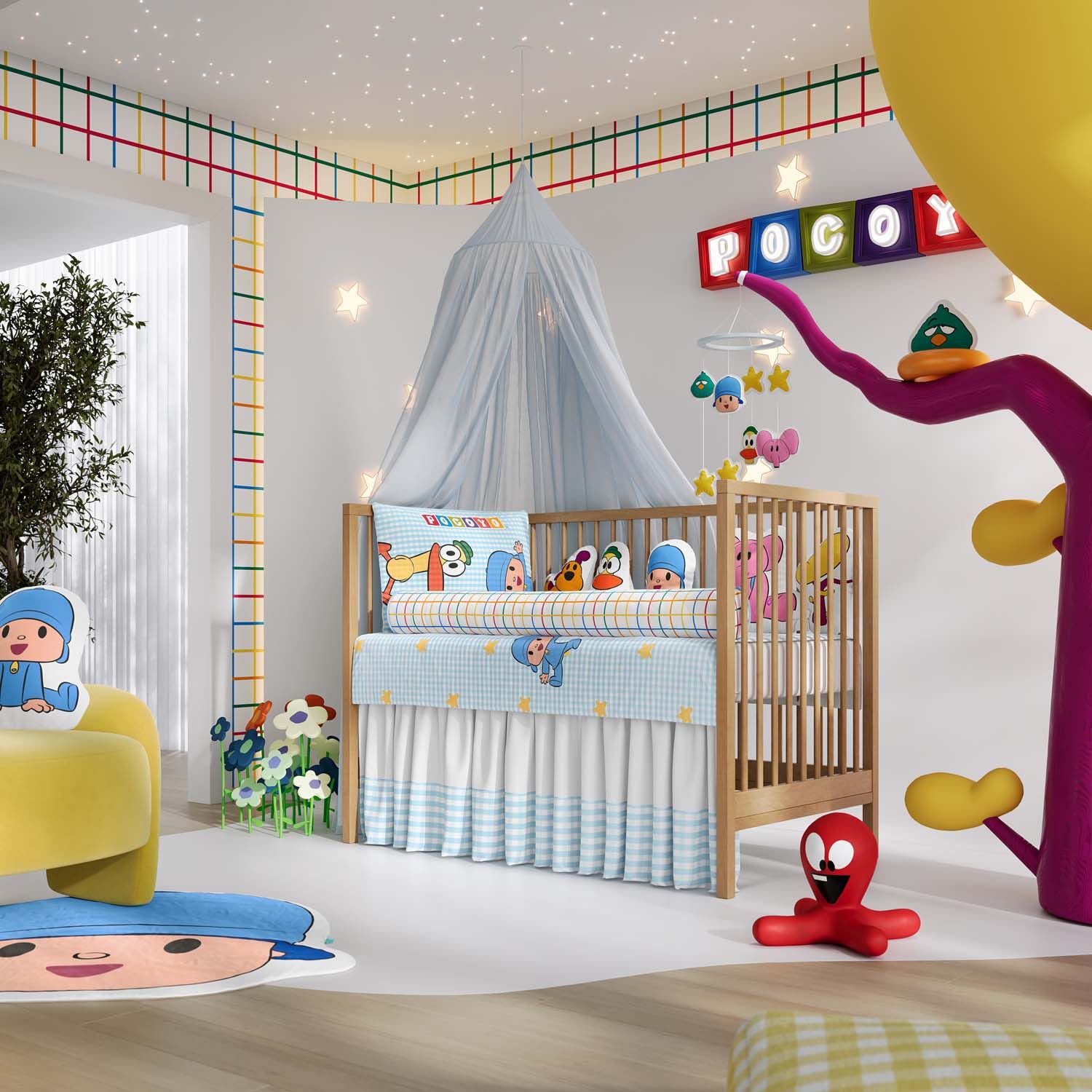 Jogo de Lençol Berço Pocoyo