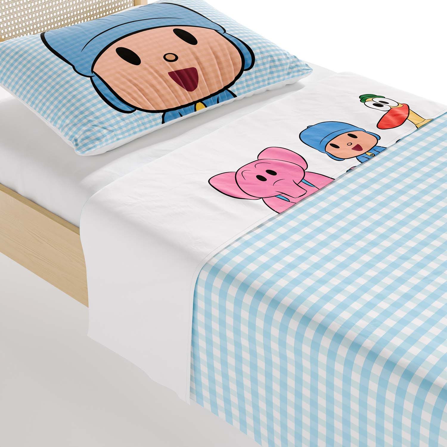 Jogo de Lençol Infantil Solteiro Pocoyo