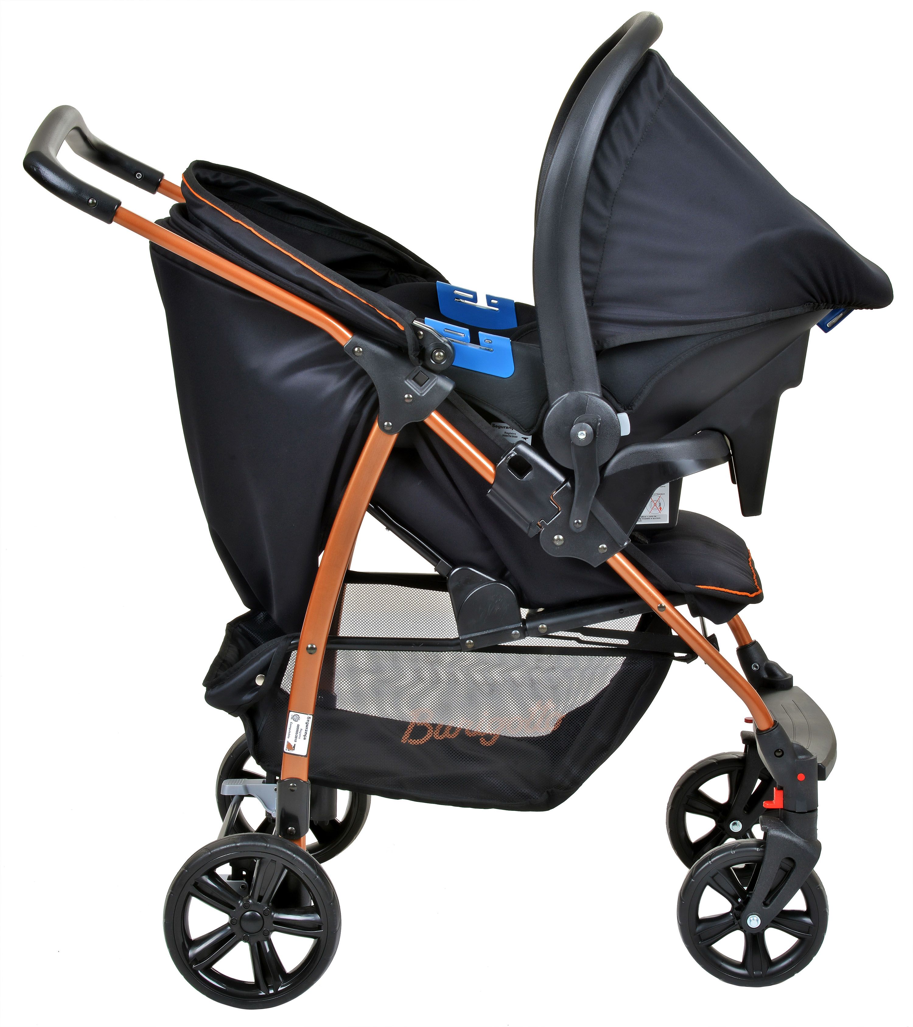 Carrinho de Bebê Travel System Ecco Preto Cobre