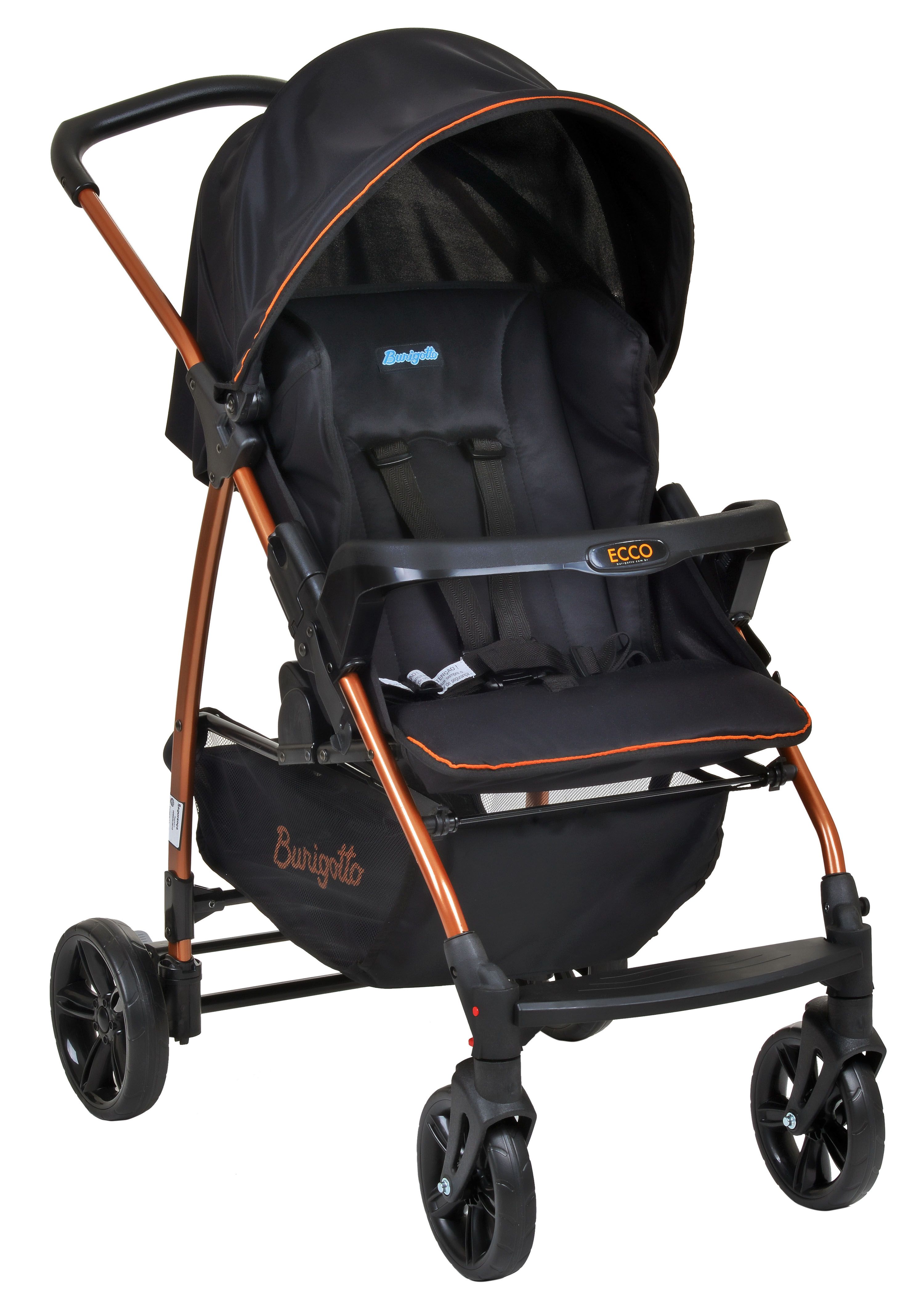 Carrinho de Bebê Travel System Ecco Preto Cobre