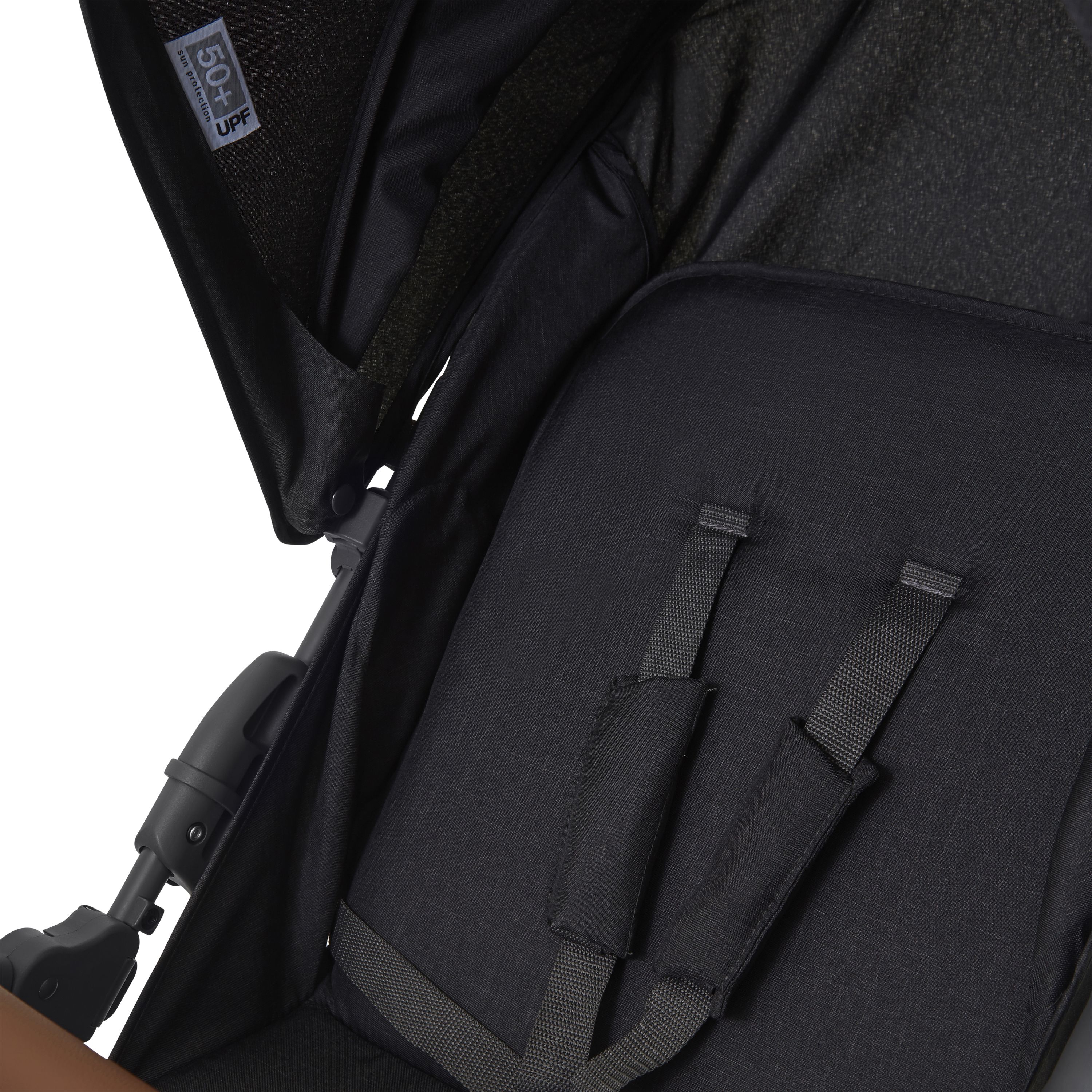 Carrinho de Bebê Treviso 3 Woven Preto com Couro