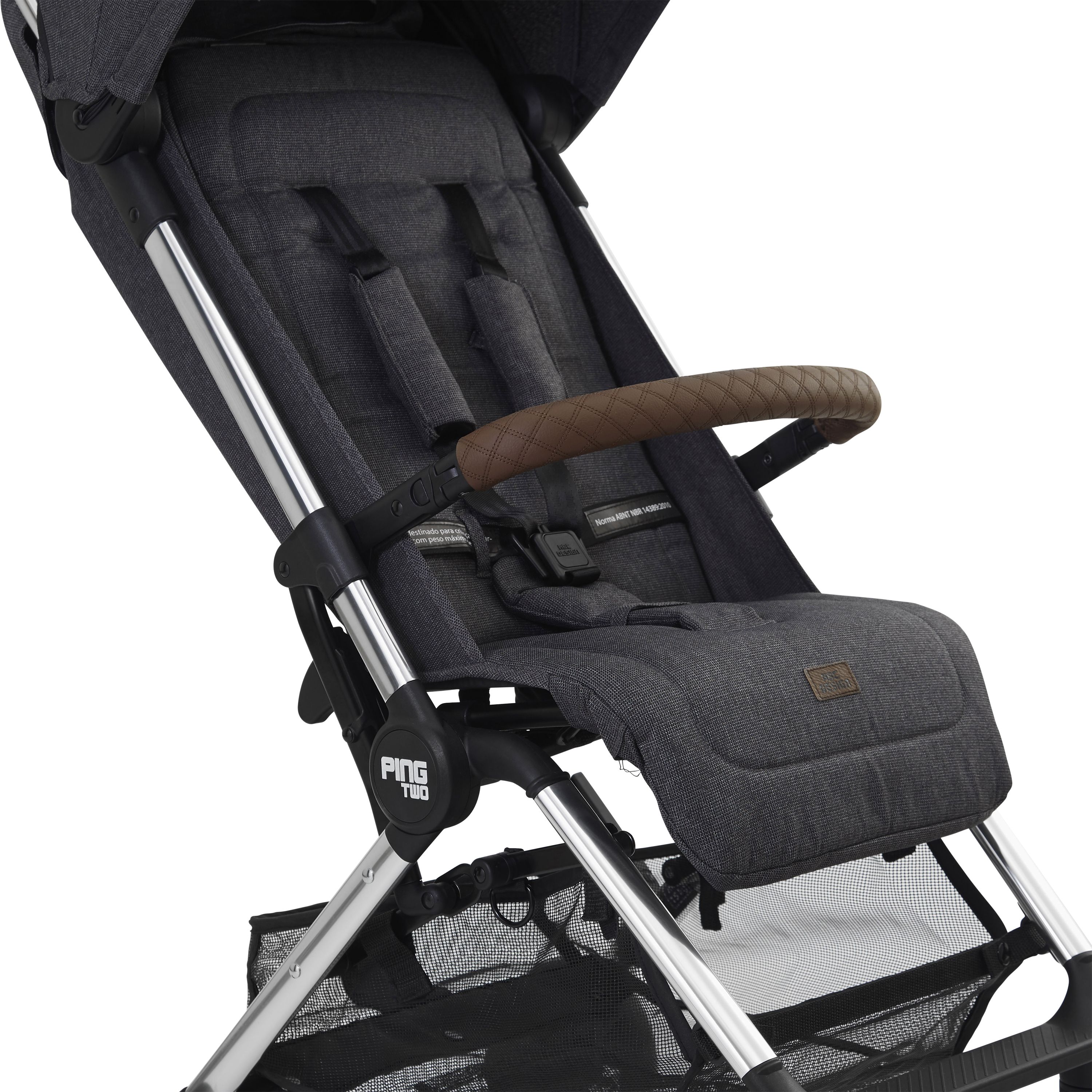 Carrinho de Bebê Ping Two Diamond Cinza