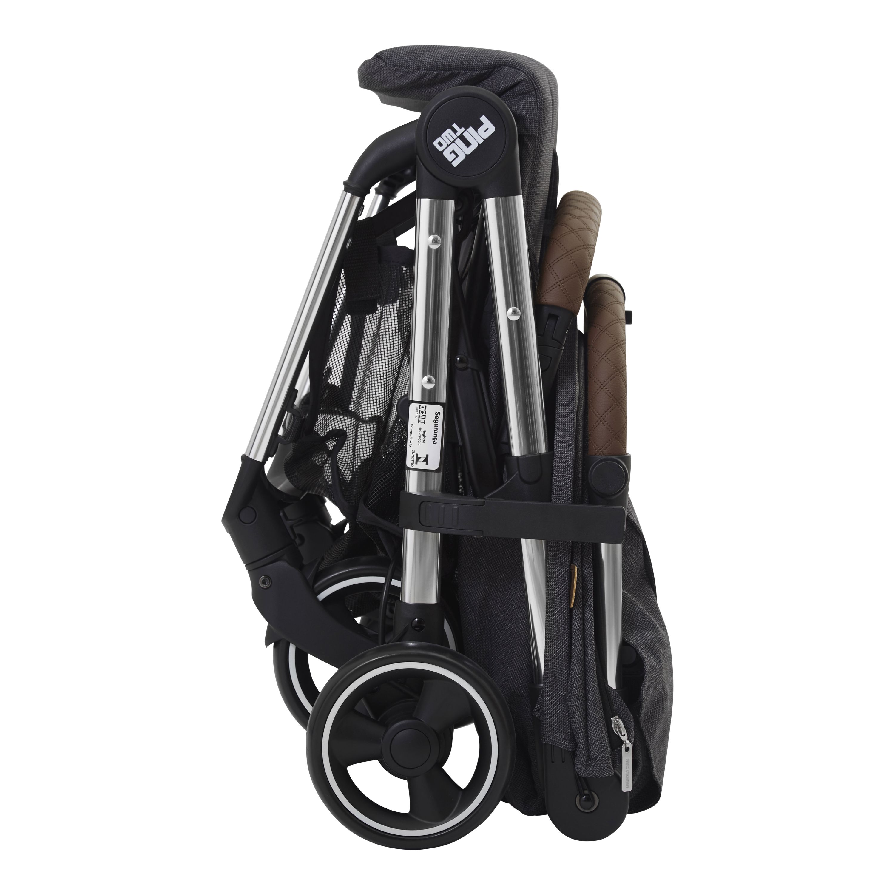 Carrinho de Bebê Ping Two Diamond Cinza