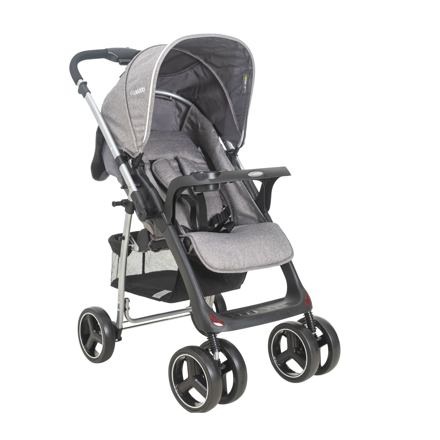 Carrinho de Bebê Berço Zap II Melange Cinza