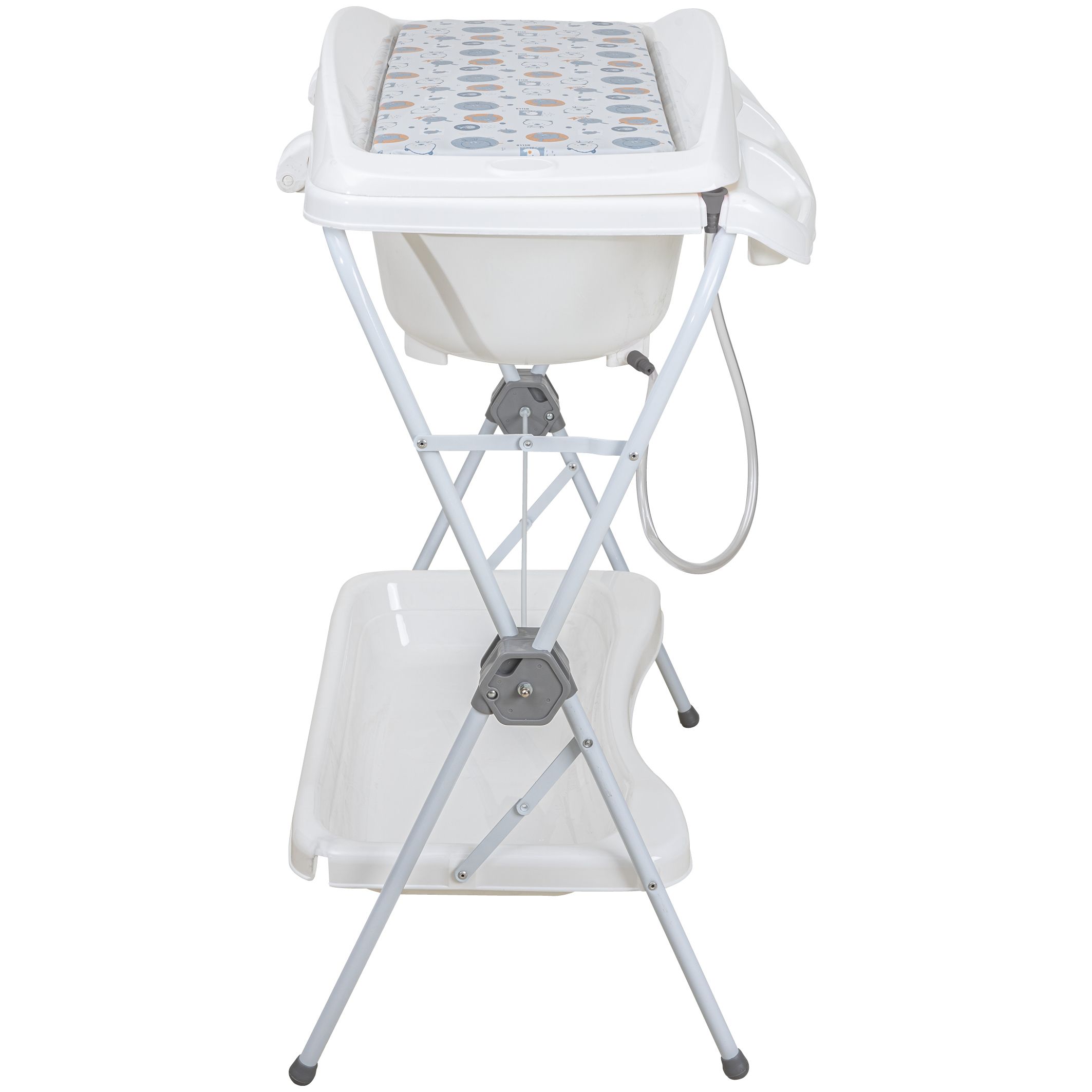 Kit Banheira 2 em 1 com Banheira, Suporte e Trocador Shower Azul