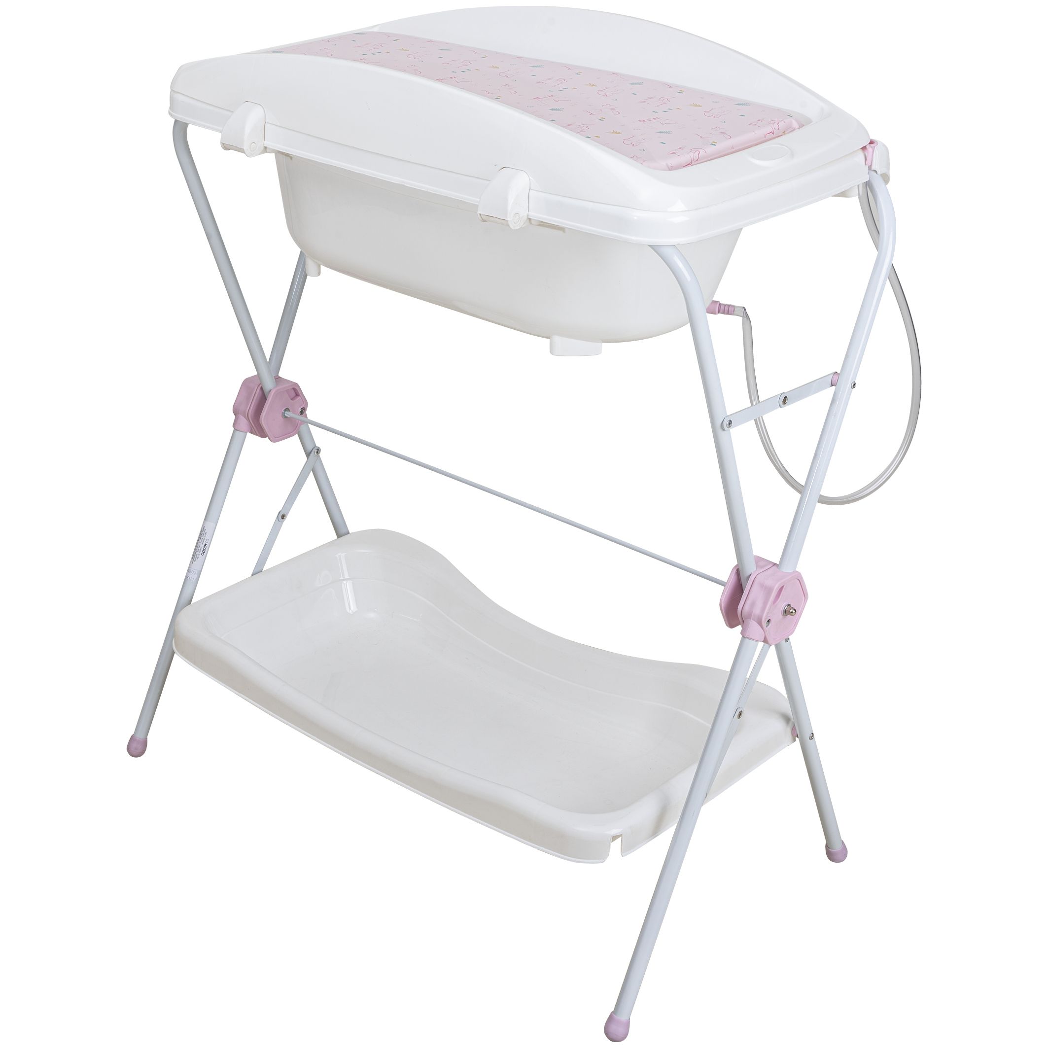 Kit Banheira 2 em 1 com Banheira, Suporte e Trocador Shower Azul