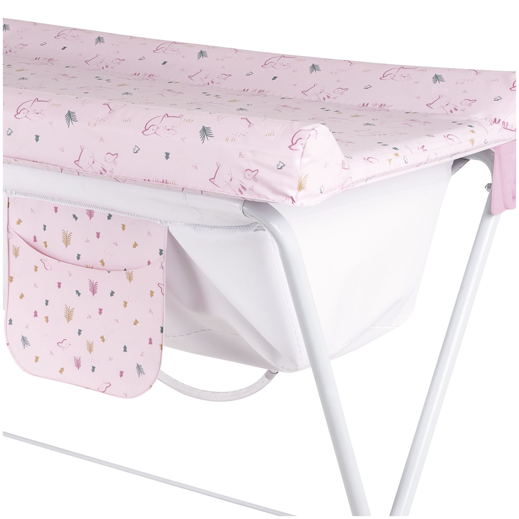 Kit Banheira 2 em 1 com Banheira, Suporte e Trocador Slim Plus Azul