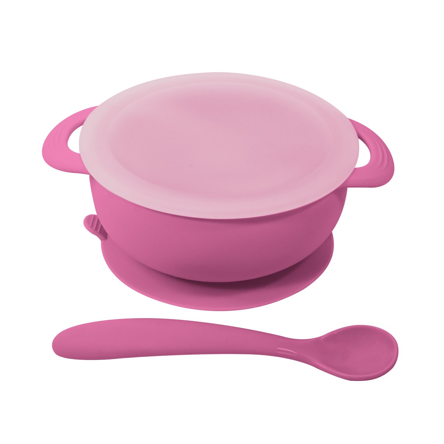 Kit Refeição de Silicone com Tampa Azul