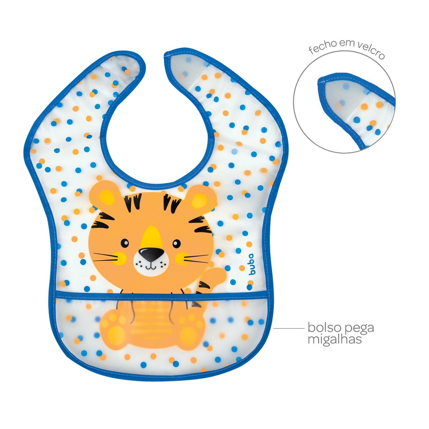 Babador com Bolso Animal Fun Tigrinho