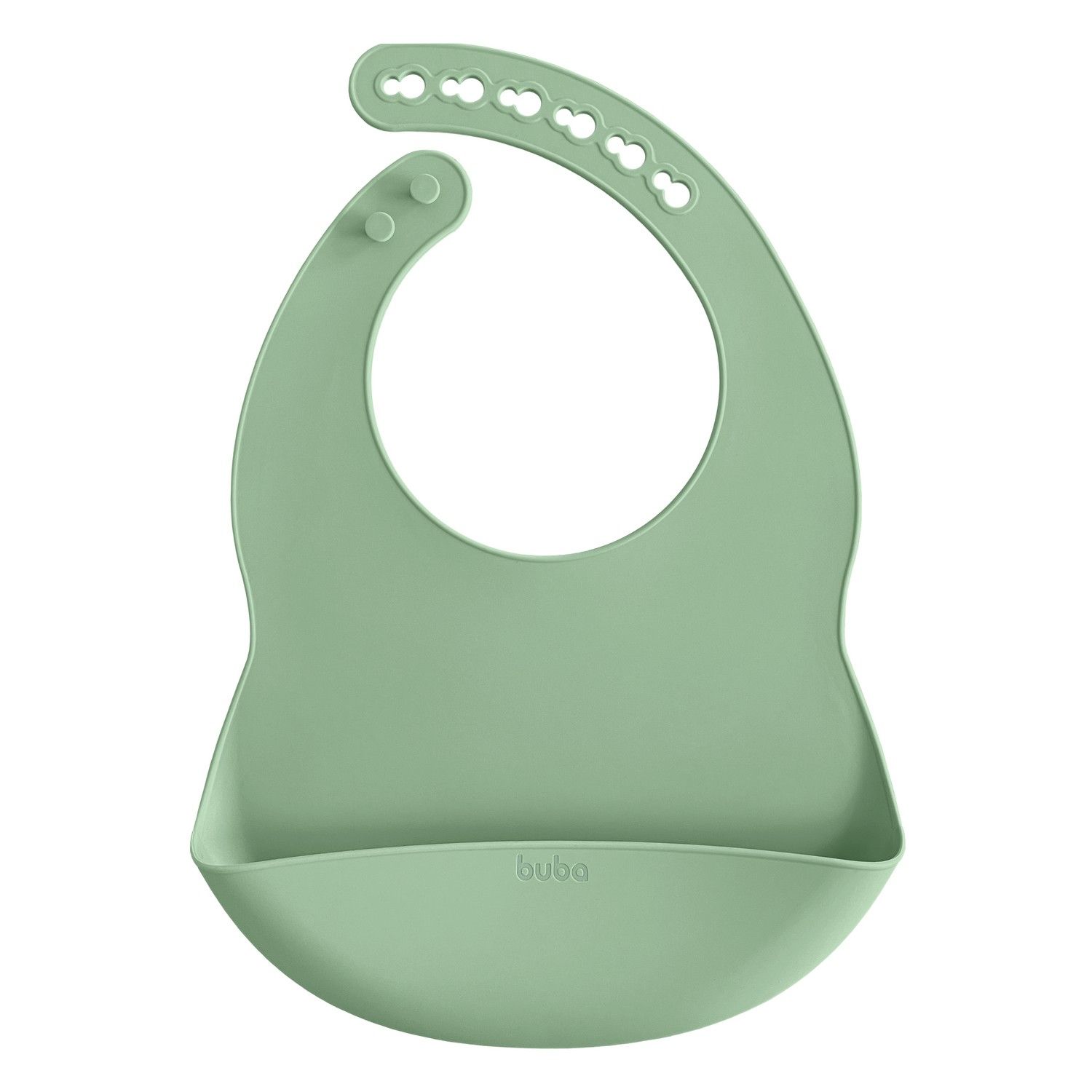 Babador de Silicone com Bolso Azul