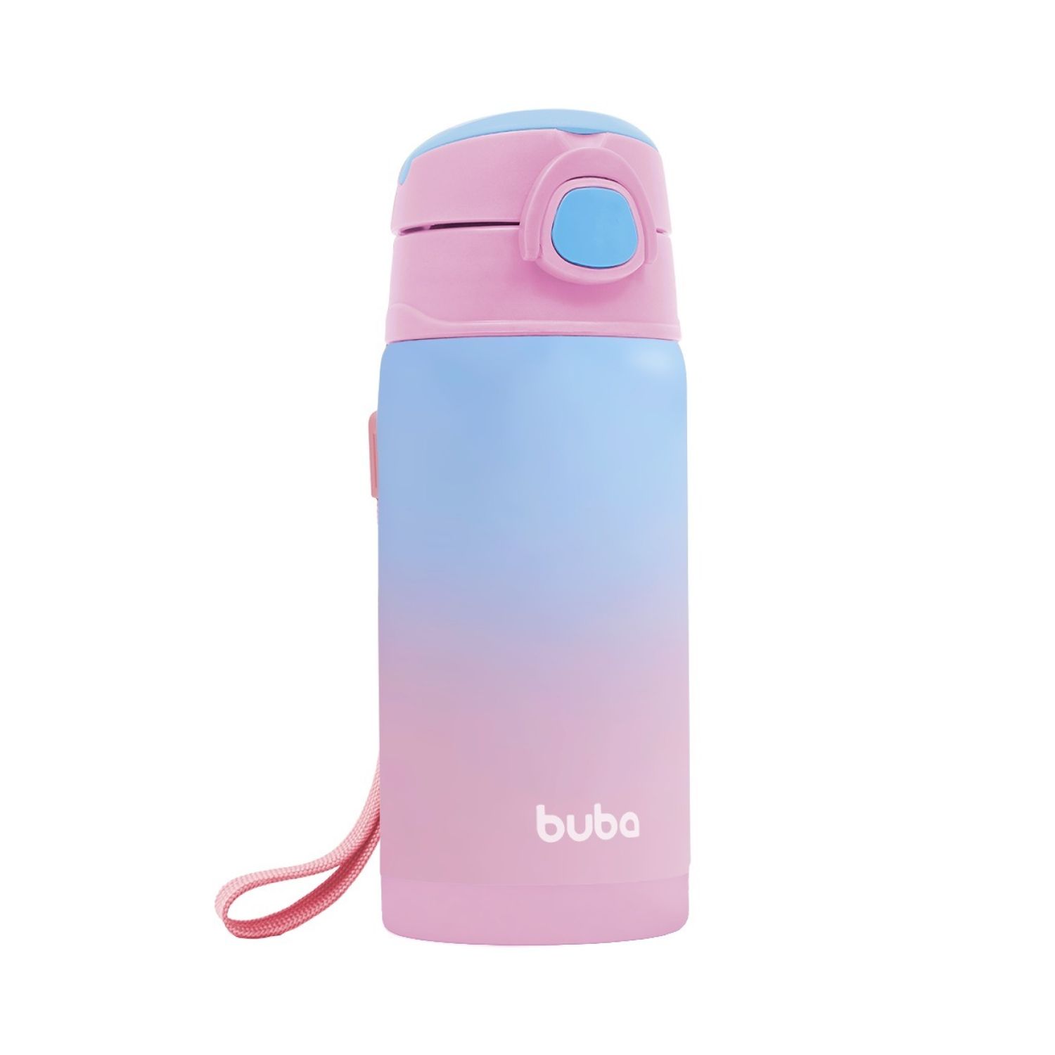 Copo Térmico Parede Dupla com Canudo Azul e Verde