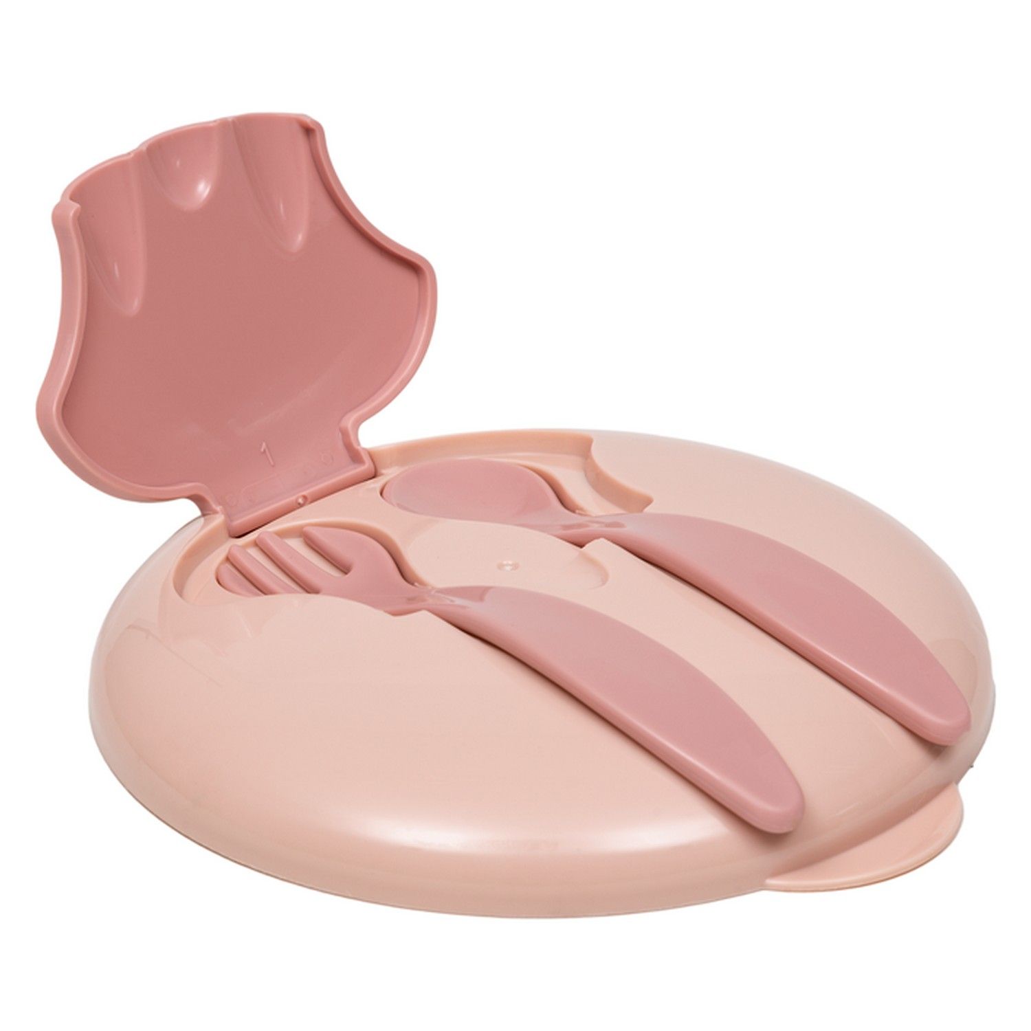 Kit Refeição com Compartimento e Talheres Azul