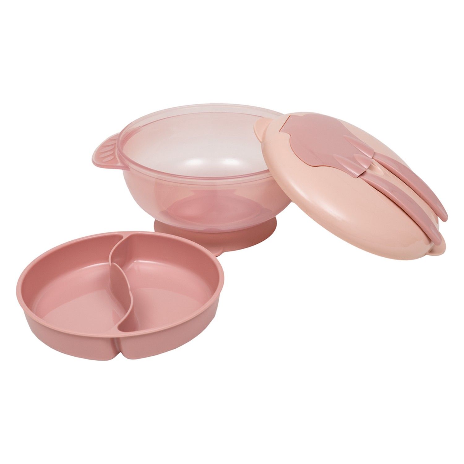 Kit Refeição com Compartimento e Talheres Azul