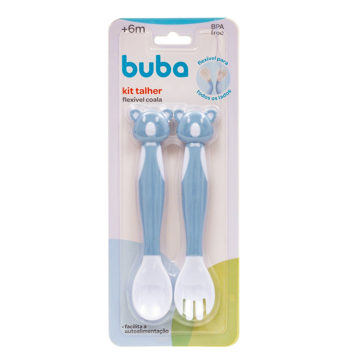 Kit Talher Flexível Coala Azul