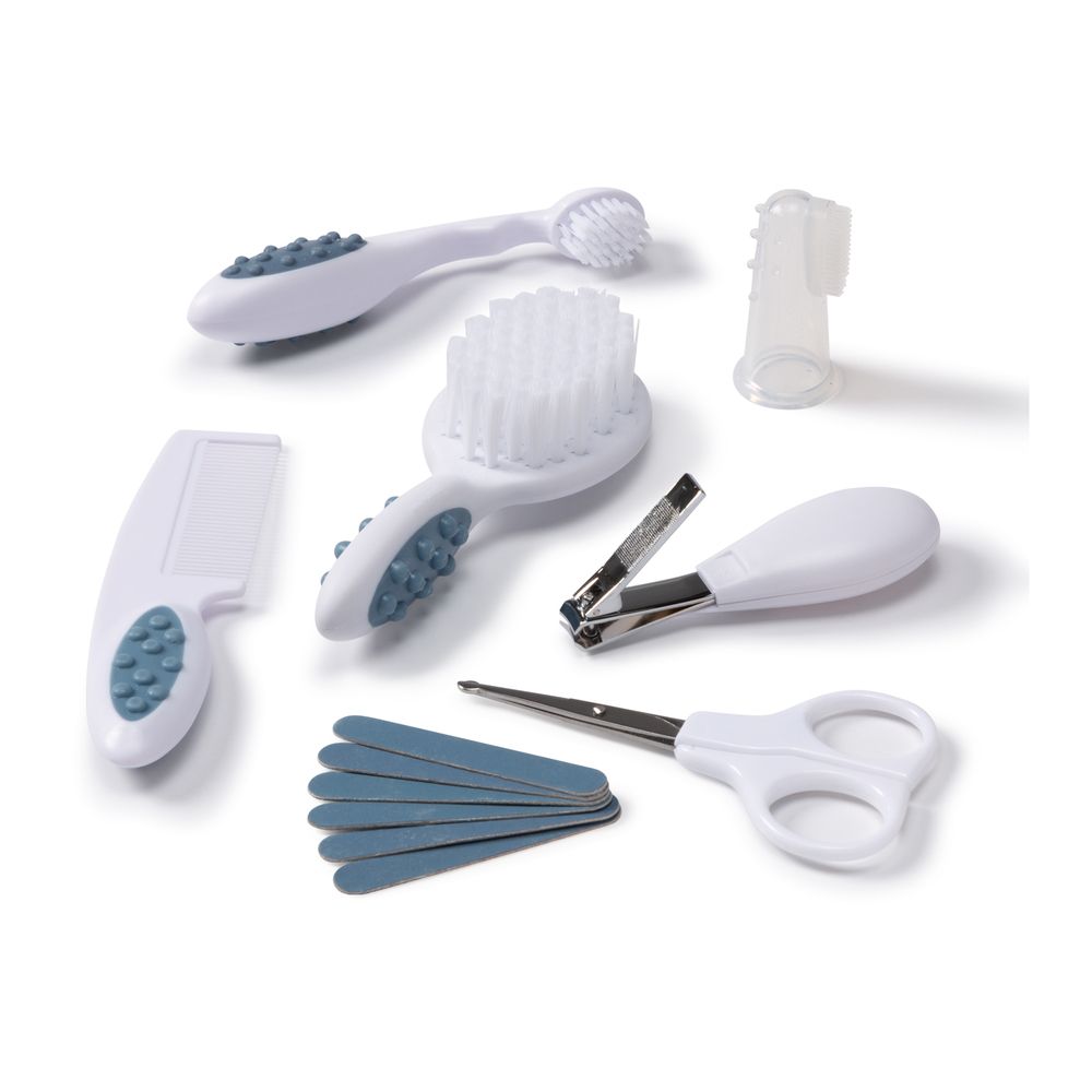 Kit Cuidados Bebê Azul e Branco