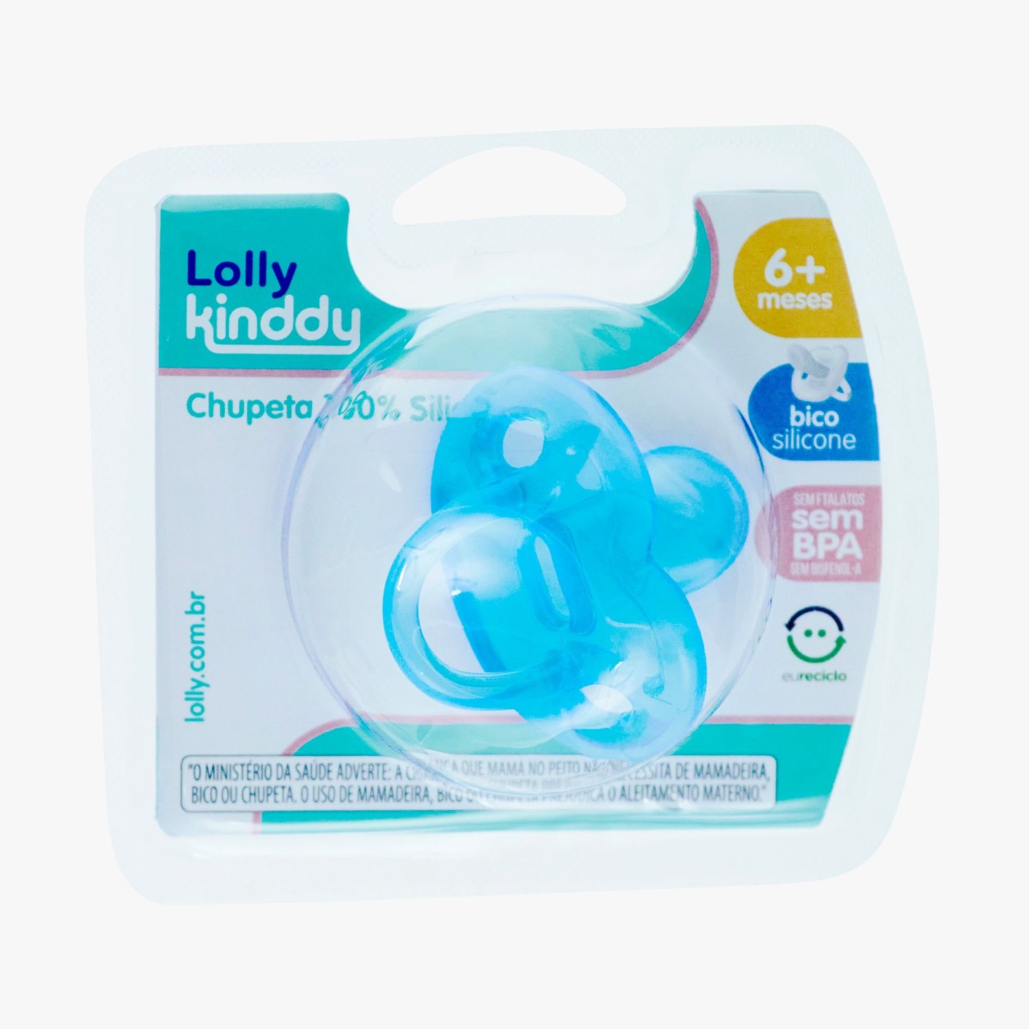 Chupeta de Silicone Bico Ortodôntico 6+ Meses Rosa