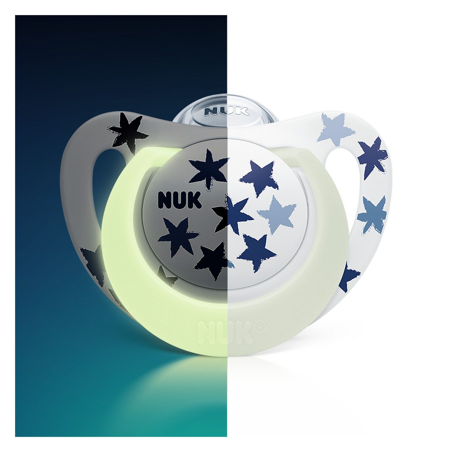 Chupeta Brilha no Escuro 6+ Meses Azul