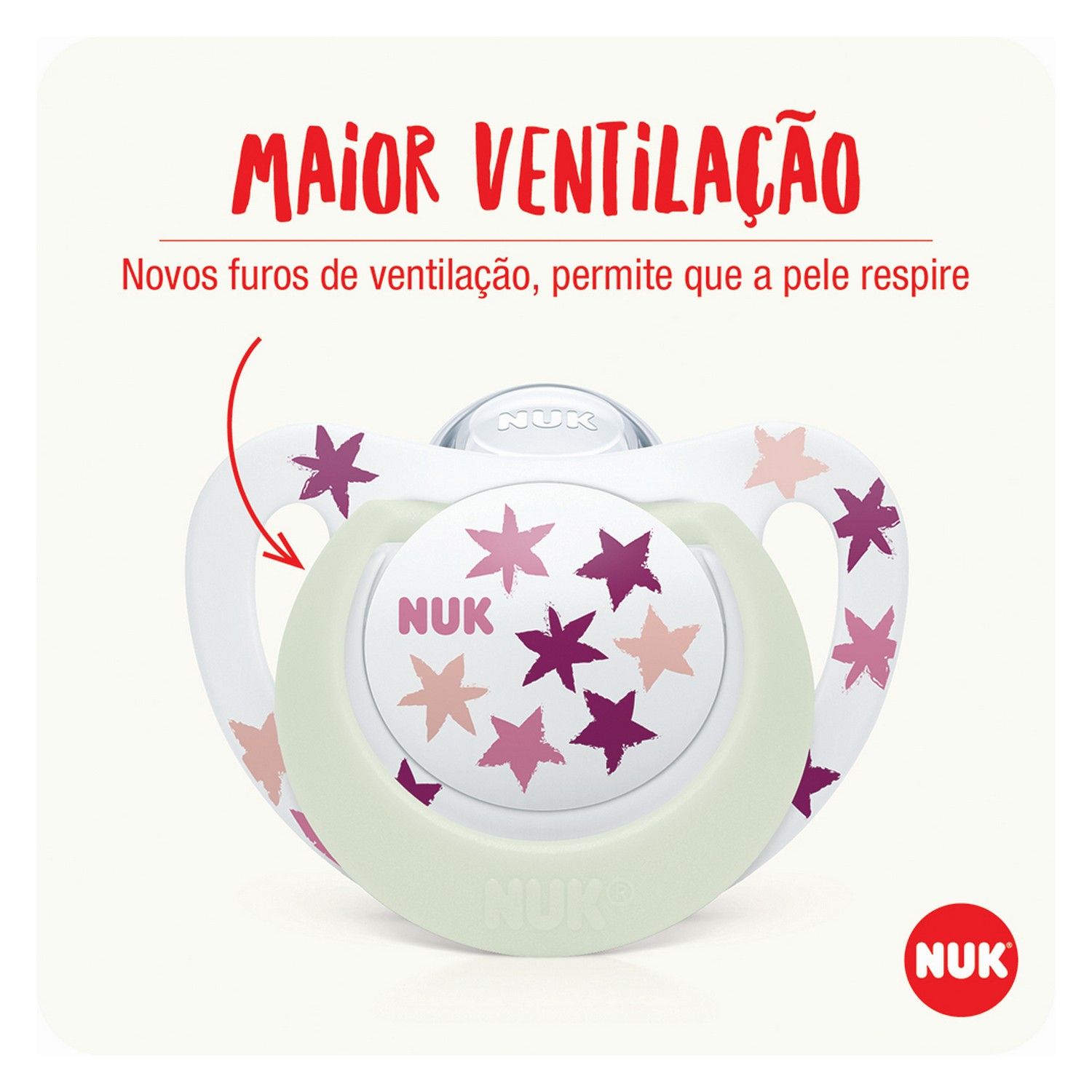 Chupeta Brilha no Escuro 6+ Meses Azul