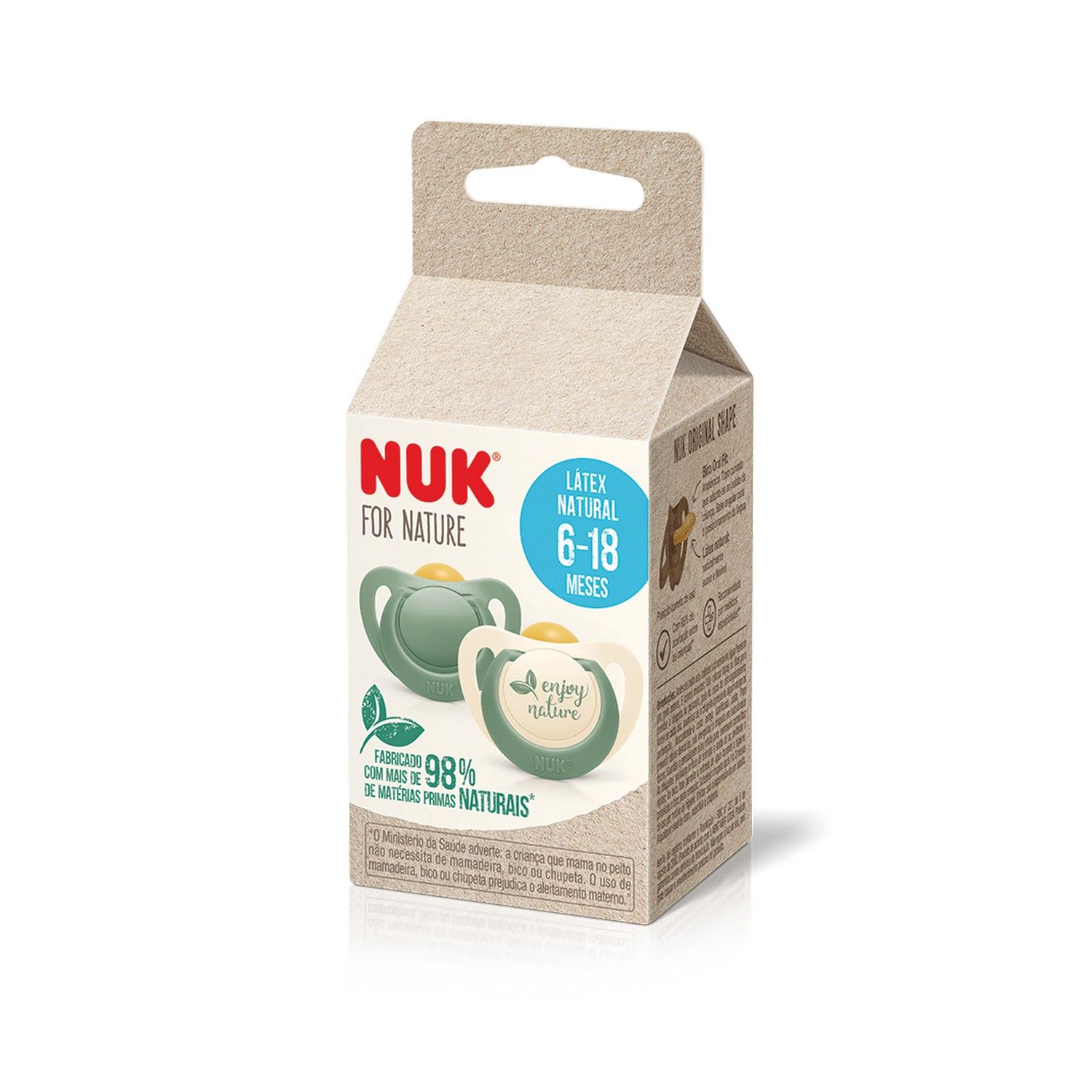 Kit Chupeta Nature 6+ Meses Verde