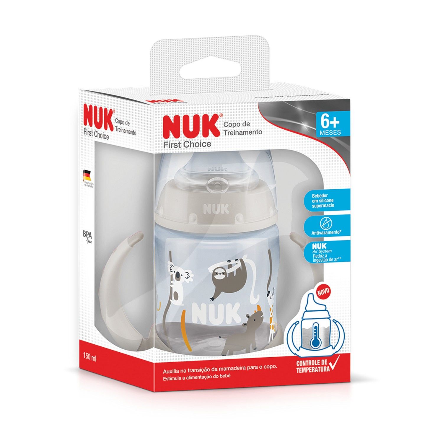 Copo de Treinamento Controle de Temperatura 150ml Branco