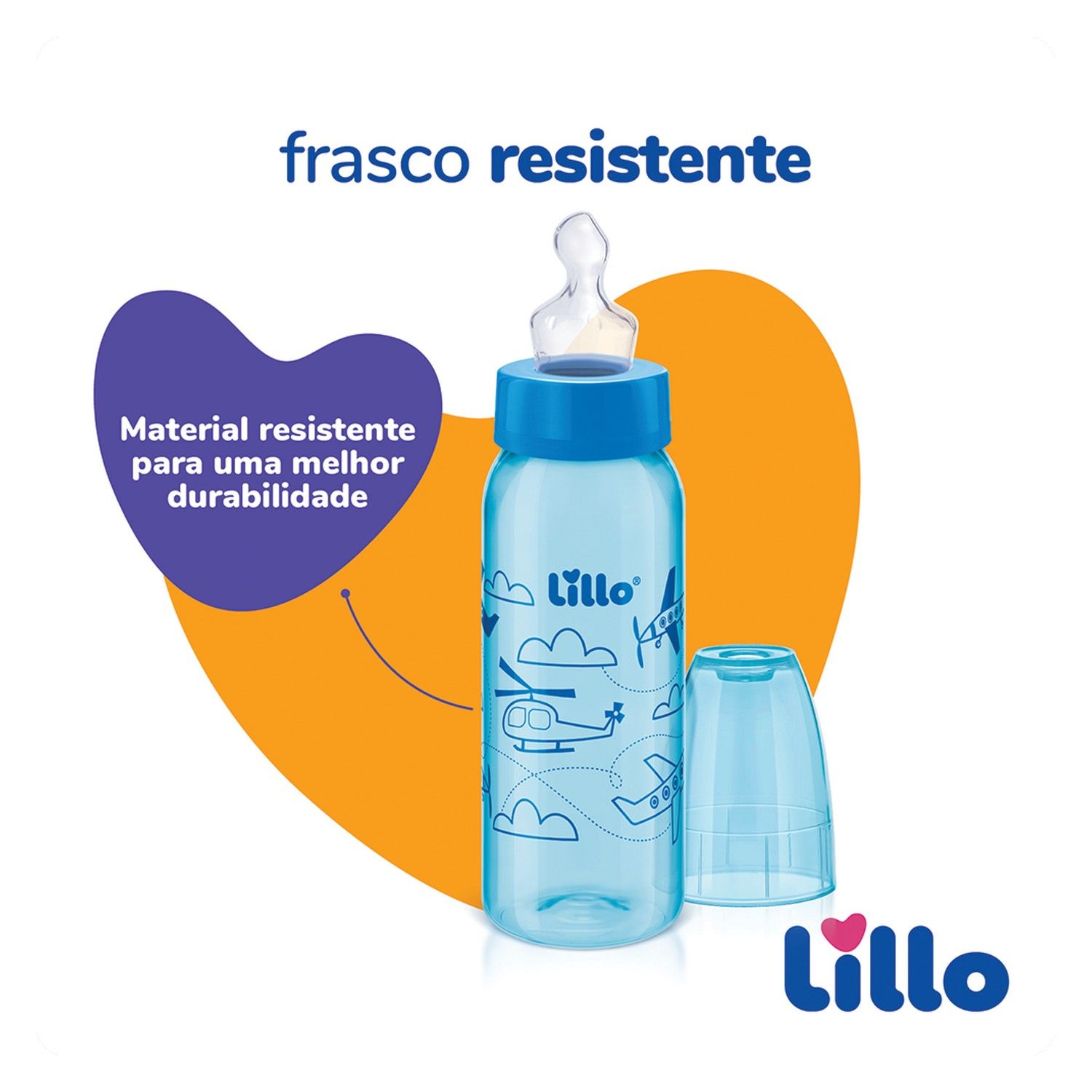 Mamadeira Divertida Azul 240ml