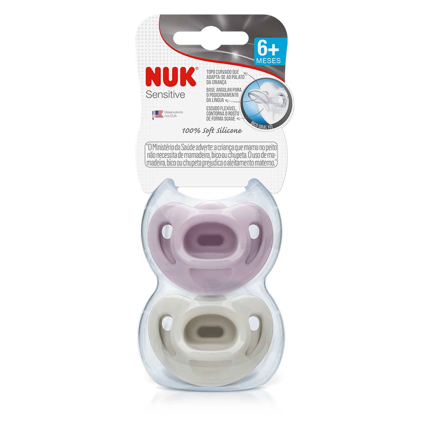 Kit Chupeta Sensitive Soft Fashion 0 a 6 Meses Azul