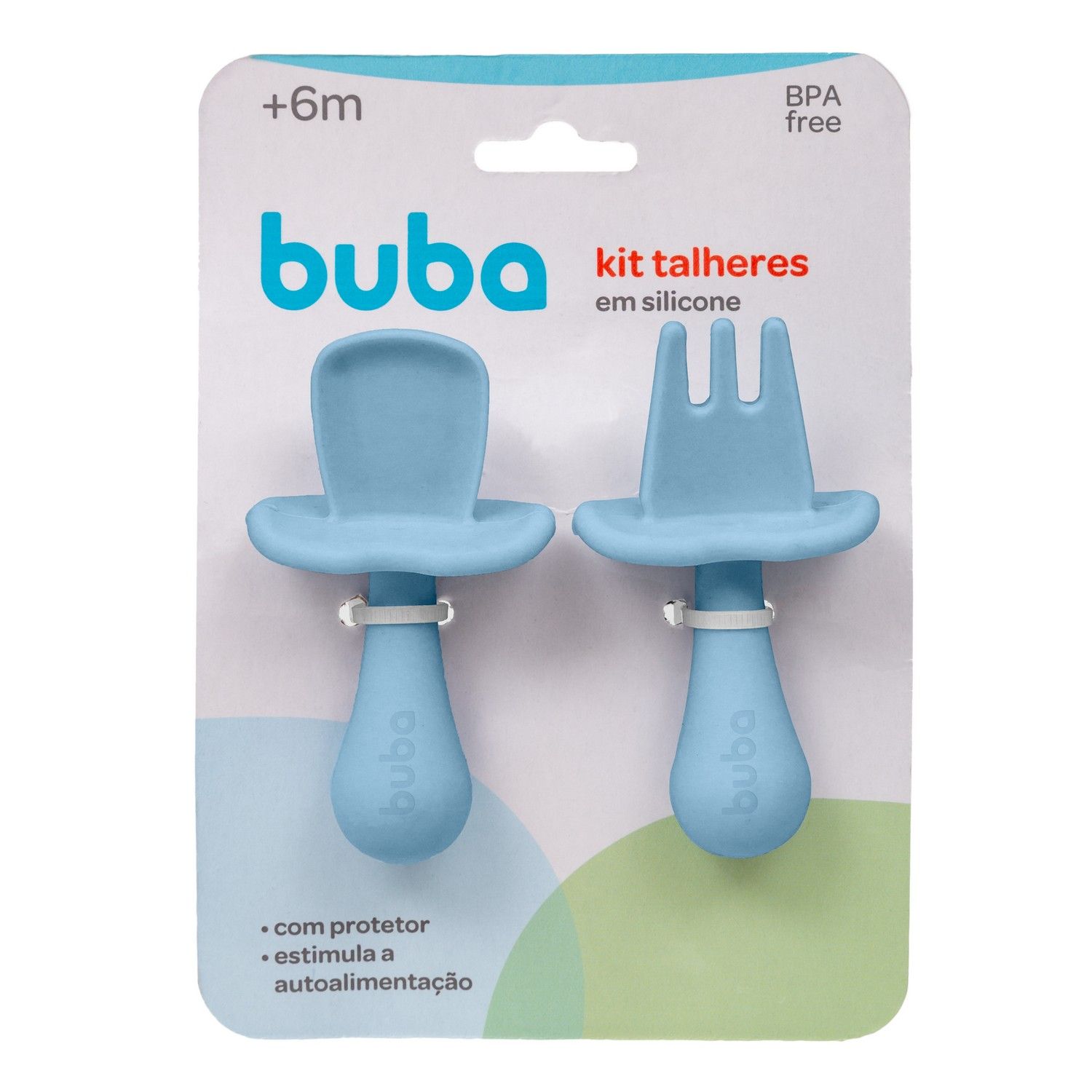 Kit Talher Silicone Azul