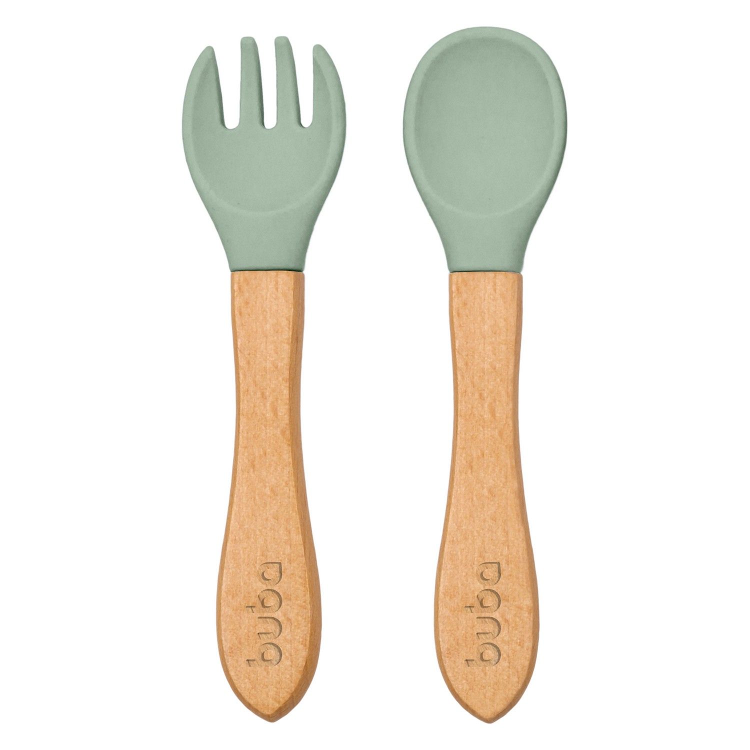 Kit Talher de Silicone e Bambu Azul