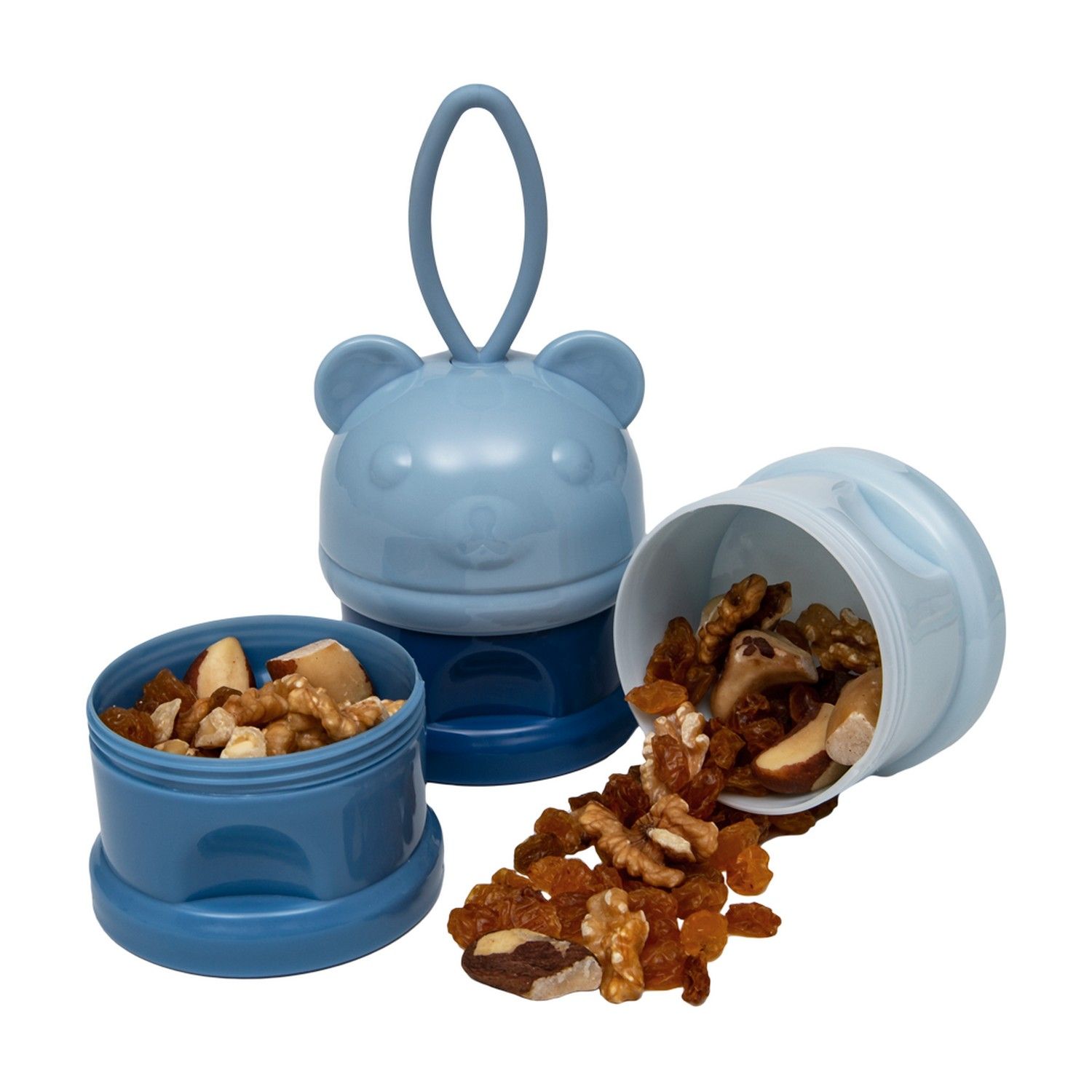 Potes Empilháveis para Leite em Pó e Snacks Azul