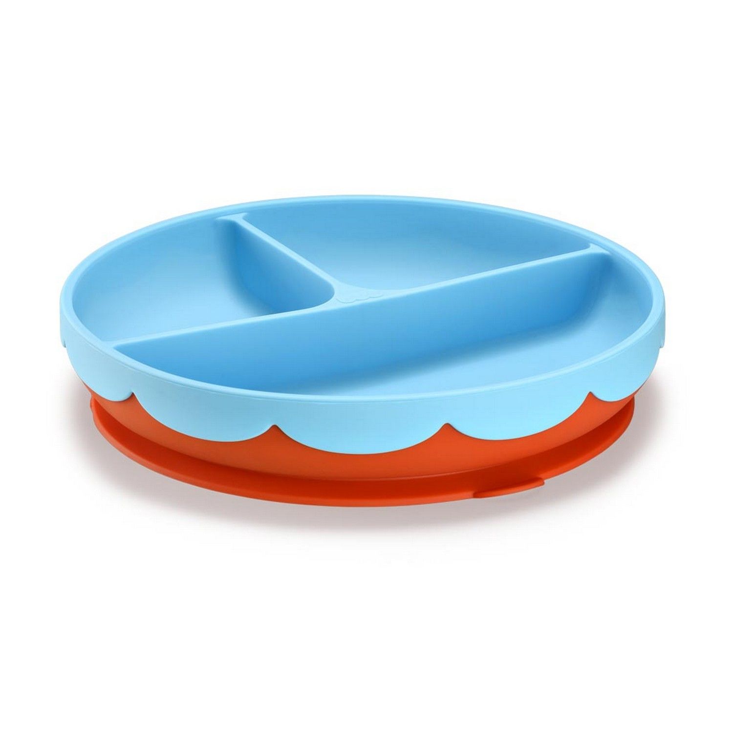 Pratinho com Divisória e Ventosa Yummy Azul