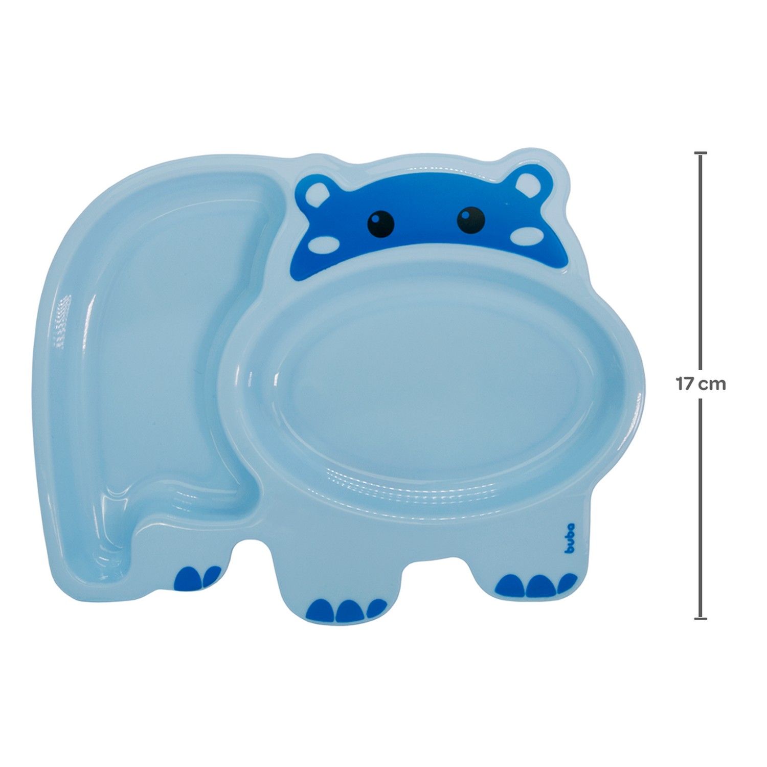 Pratinho com Divisórias Hipopótamo Azul