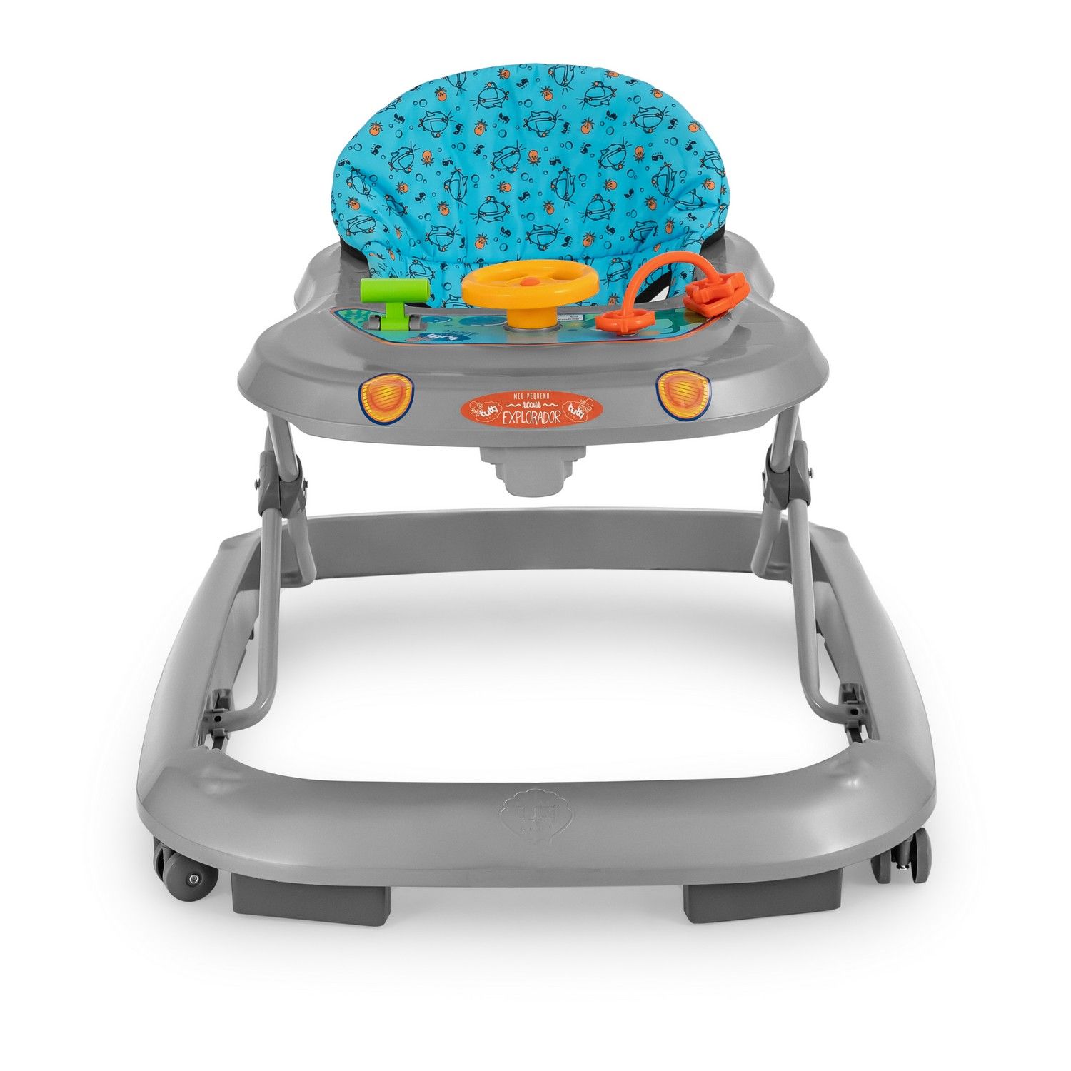 Andador Explorador Azul e Cinza