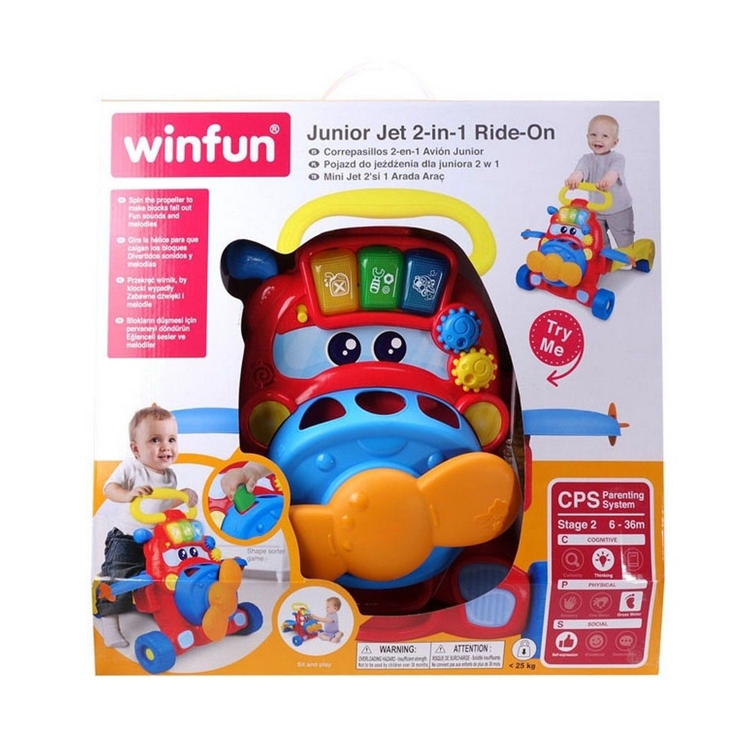 Andador Motoca 2 em 1 Avião