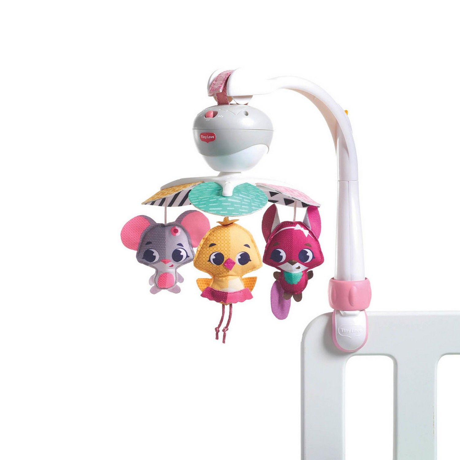 Móbile Musical Bichinhos da Floresta Rosa