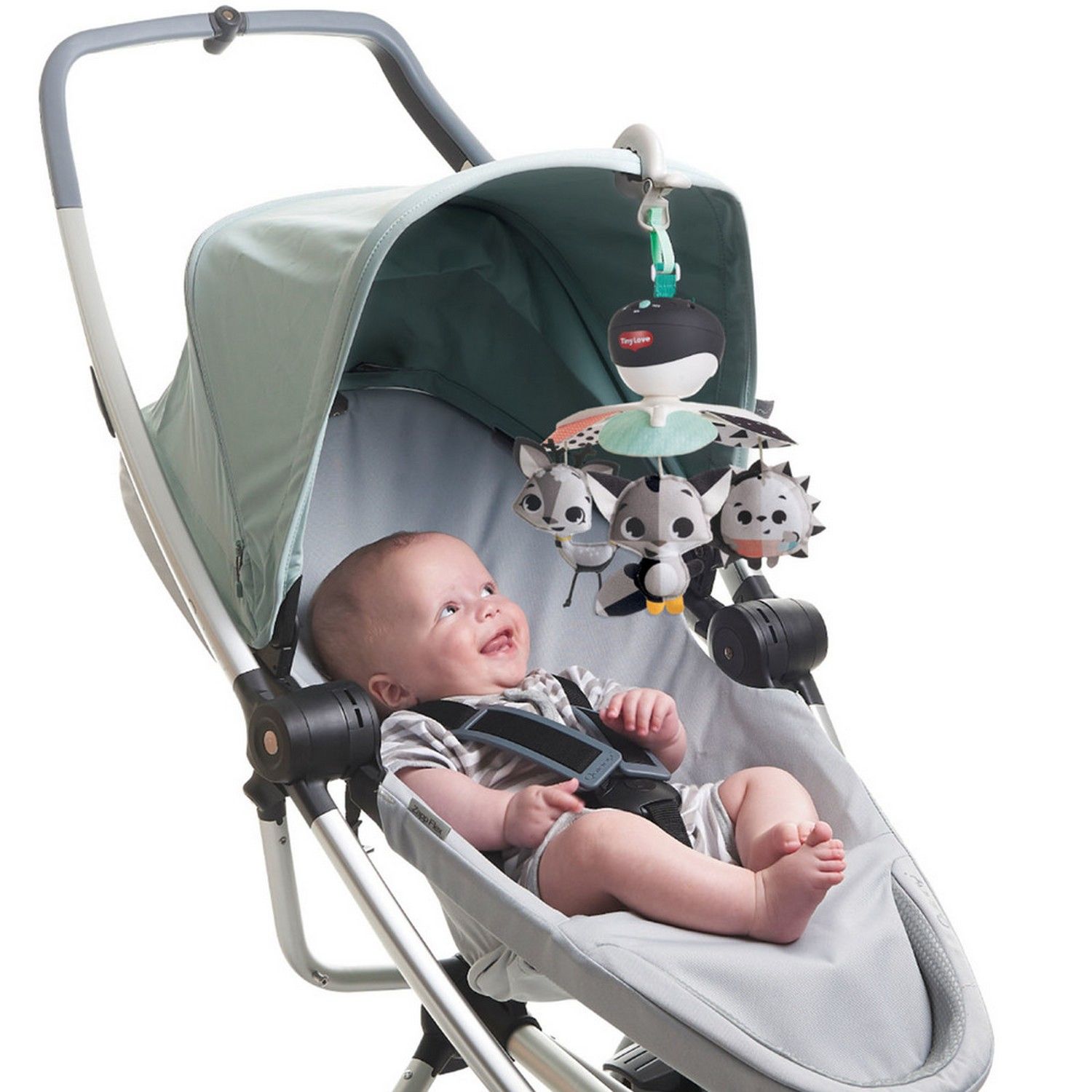 Móbile Musical Bichinhos da Floresta Preto e Branco