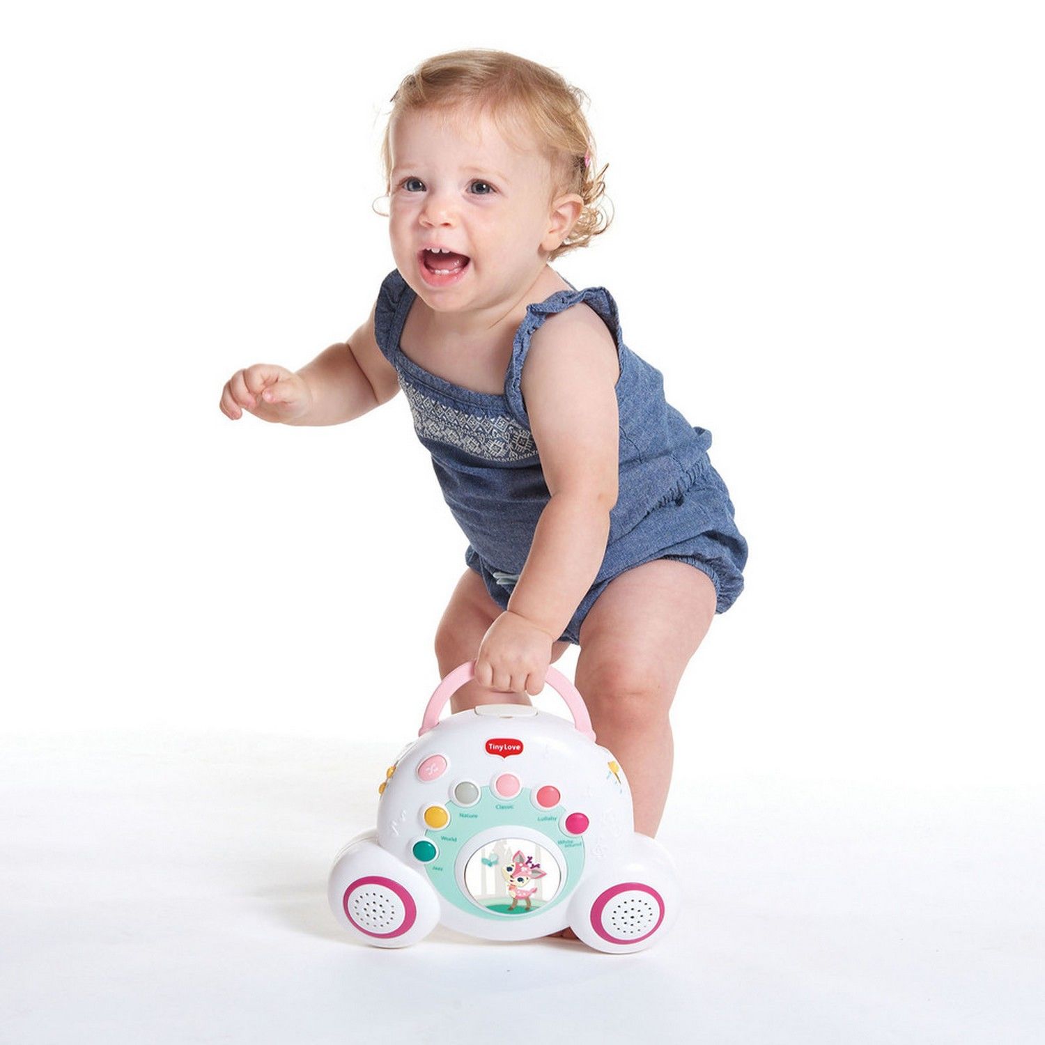 Móbile Musical 2 em 1 Bichinhos Safari Rosa