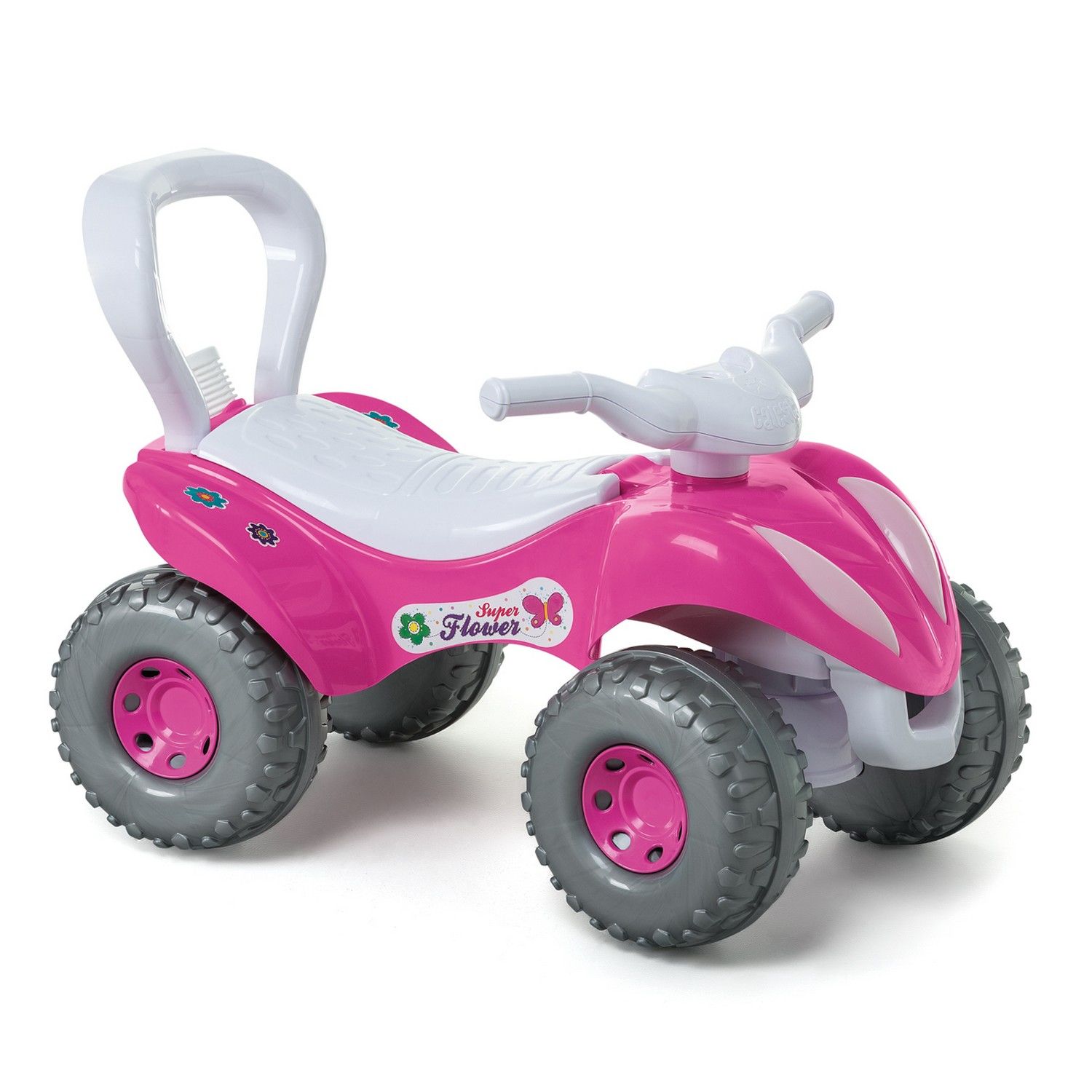 Quadriciclo com Empurrador Super Flower