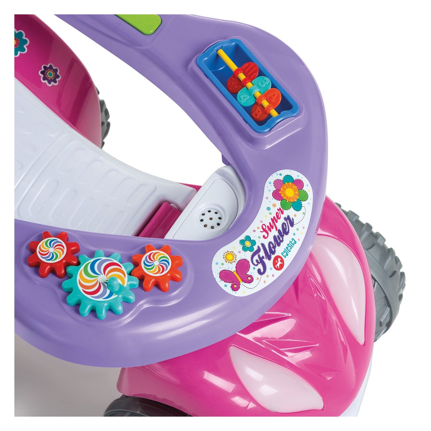 Quadriciclo com Empurrador Super Flower