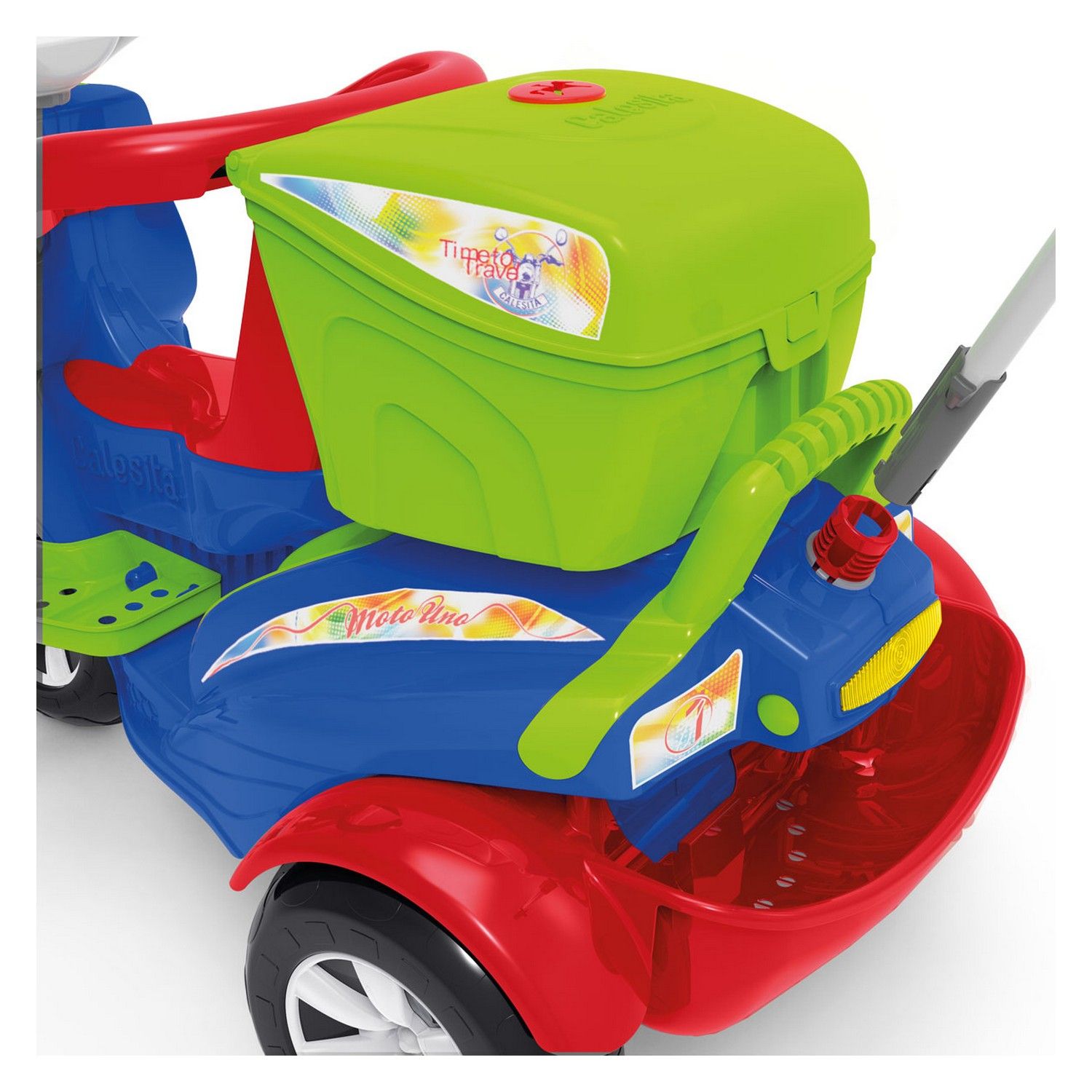 Triciclo com Empurrador Moto Uno