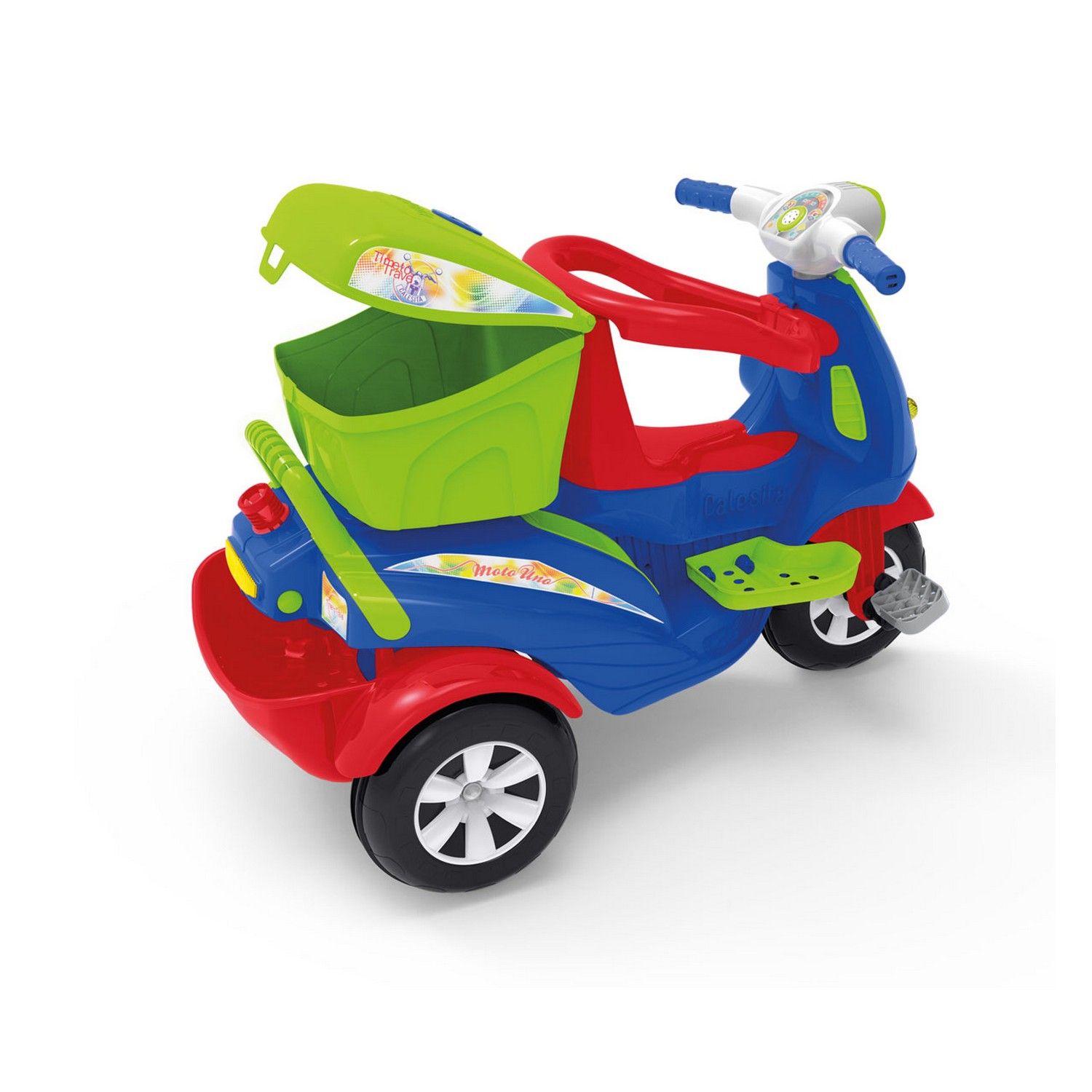 Triciclo com Empurrador Moto Uno