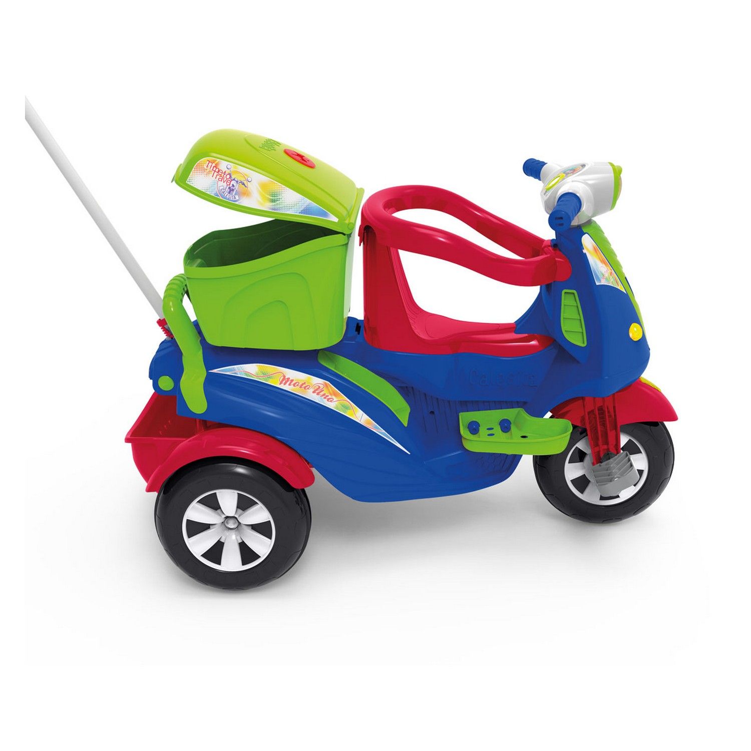 Triciclo com Empurrador Moto Uno