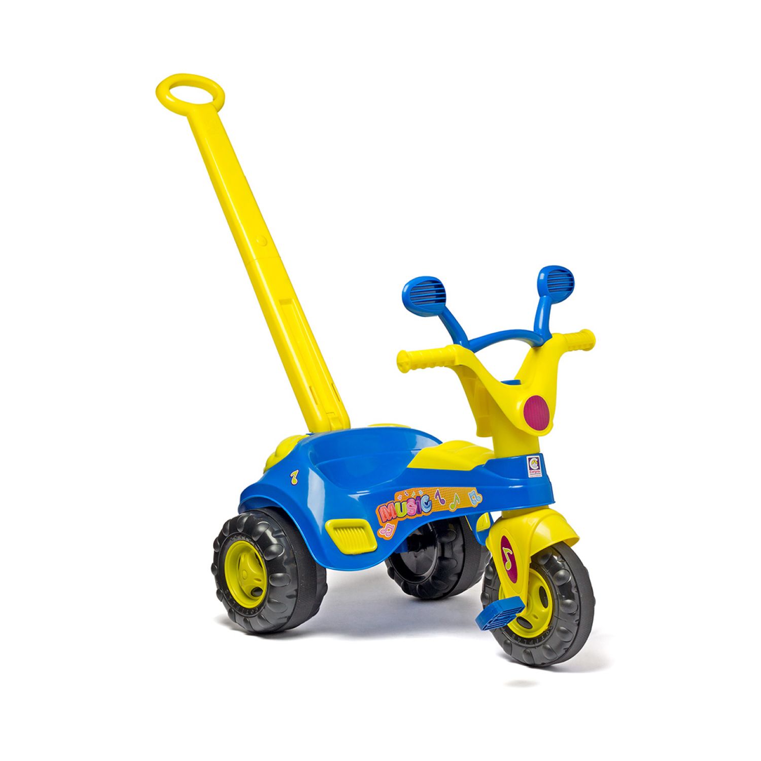 Triciclo com Empurrador Baby Music