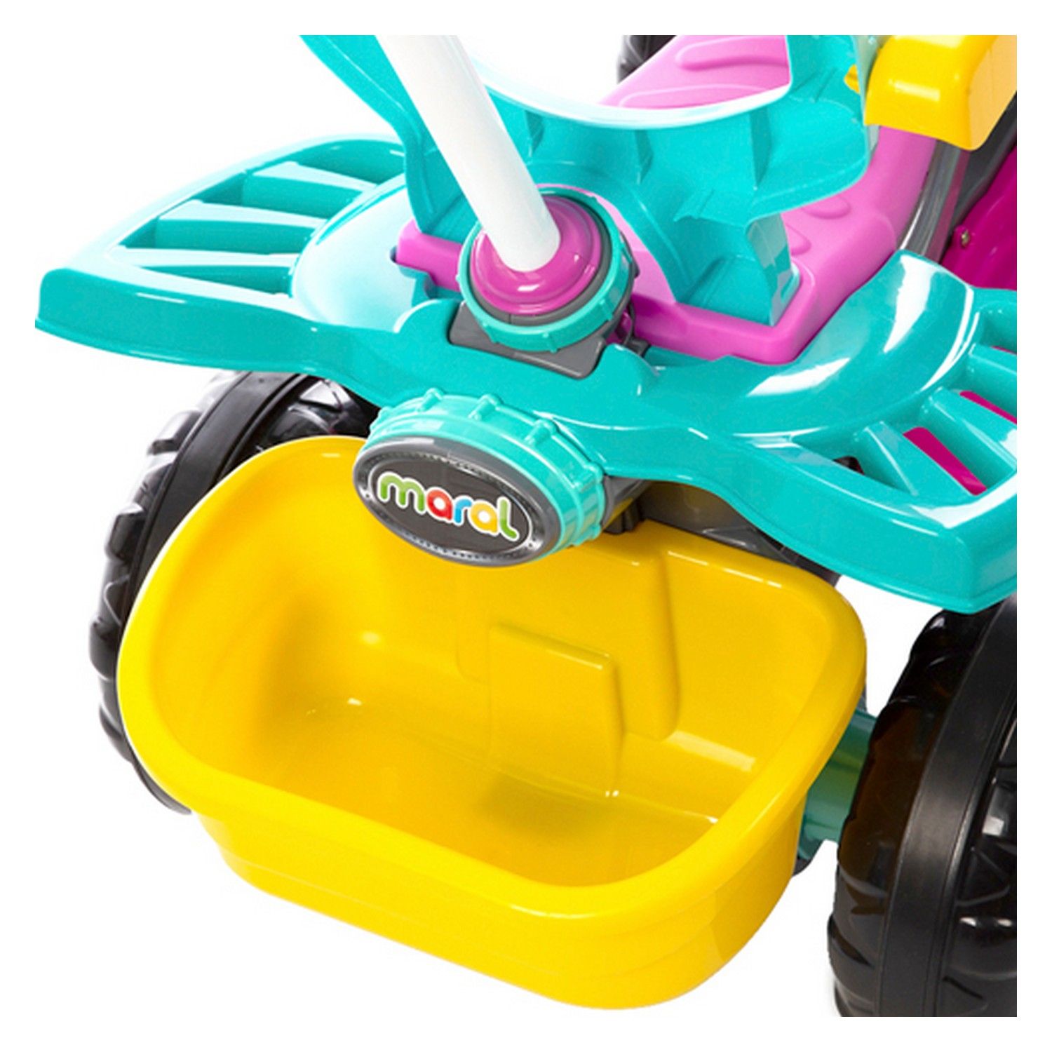 Quadriciclo com Empurrador Verde e Azul