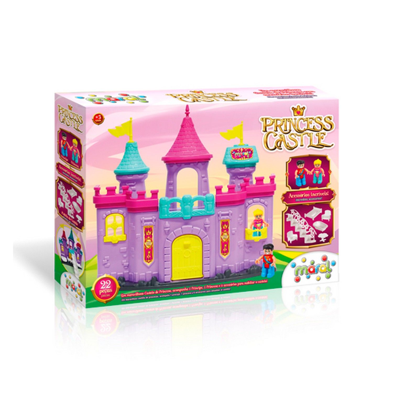 Castelo de Princesa com Bonecos e Acessórios