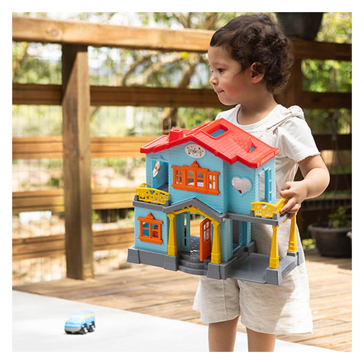 Casa de Brinquedo com Bonecos e Acessórios Azul