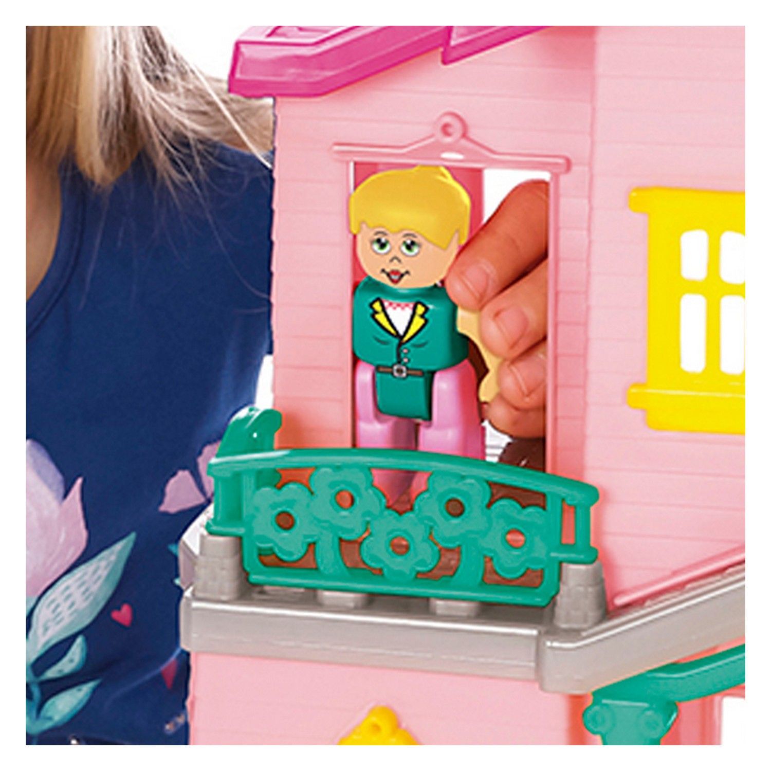 Casa de Brinquedo com Bonecos e Acessórios Azul