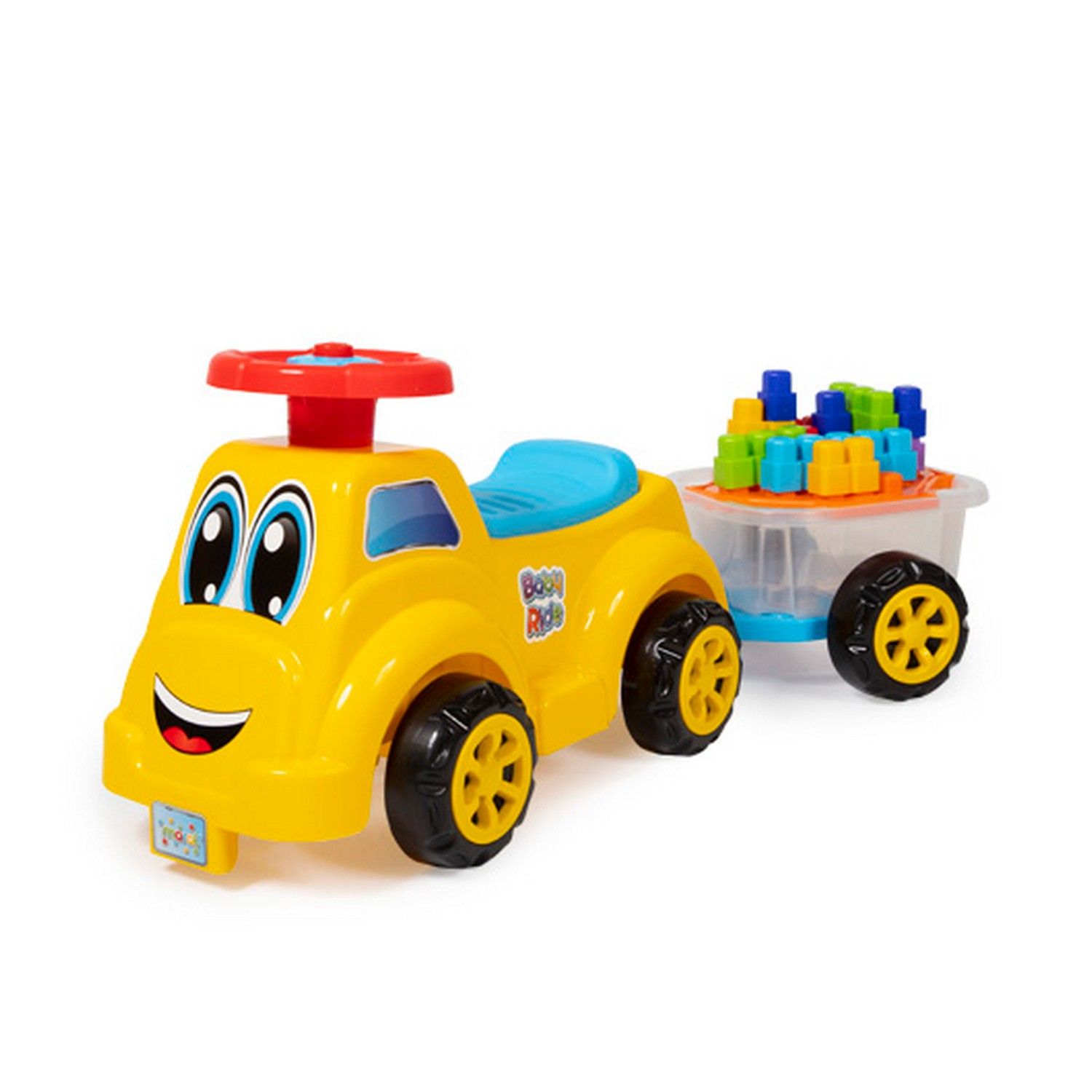 Carrinho Infantil com Trailer Blocos de Encaixe