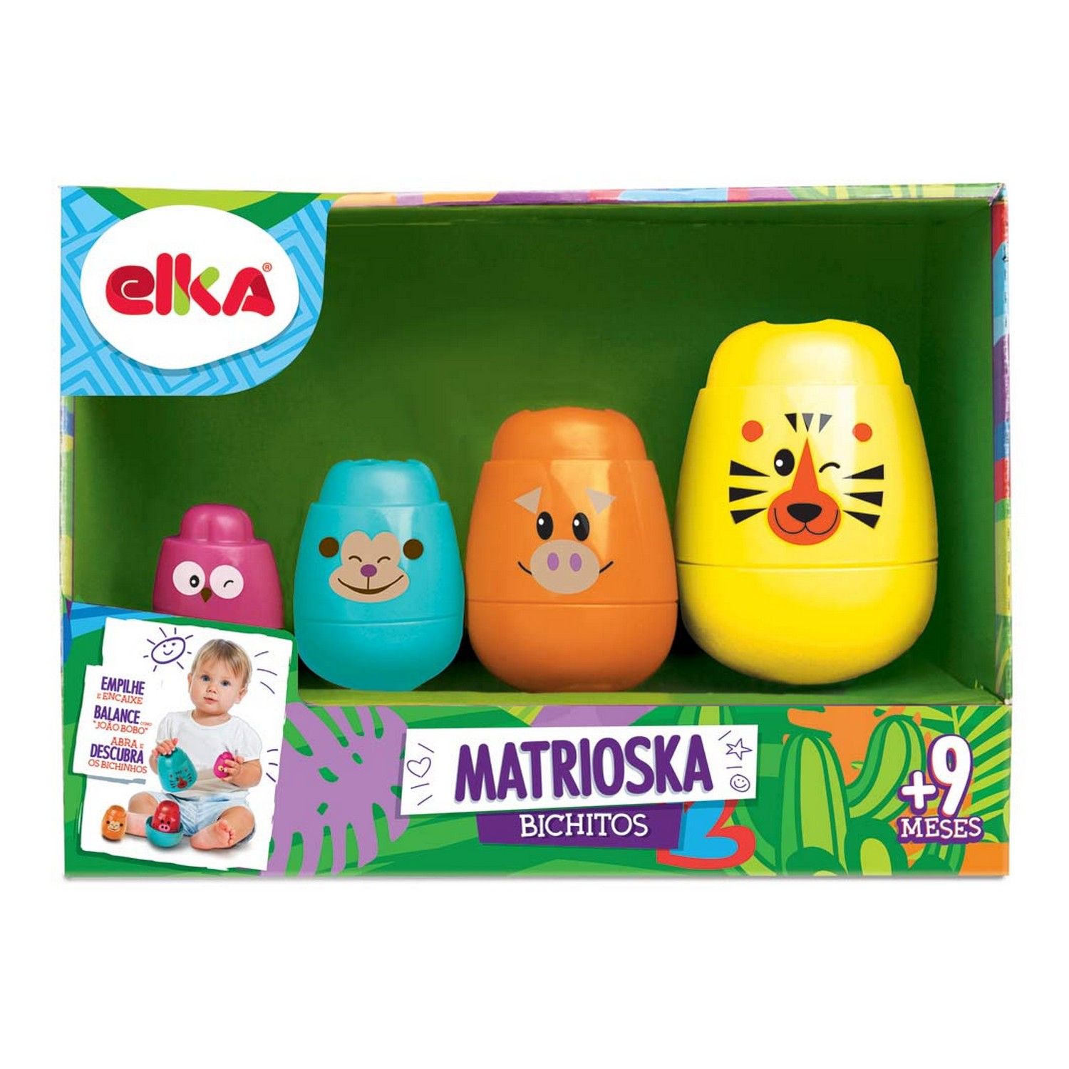 Brinquedo de Montar Matrioska Bichinhos