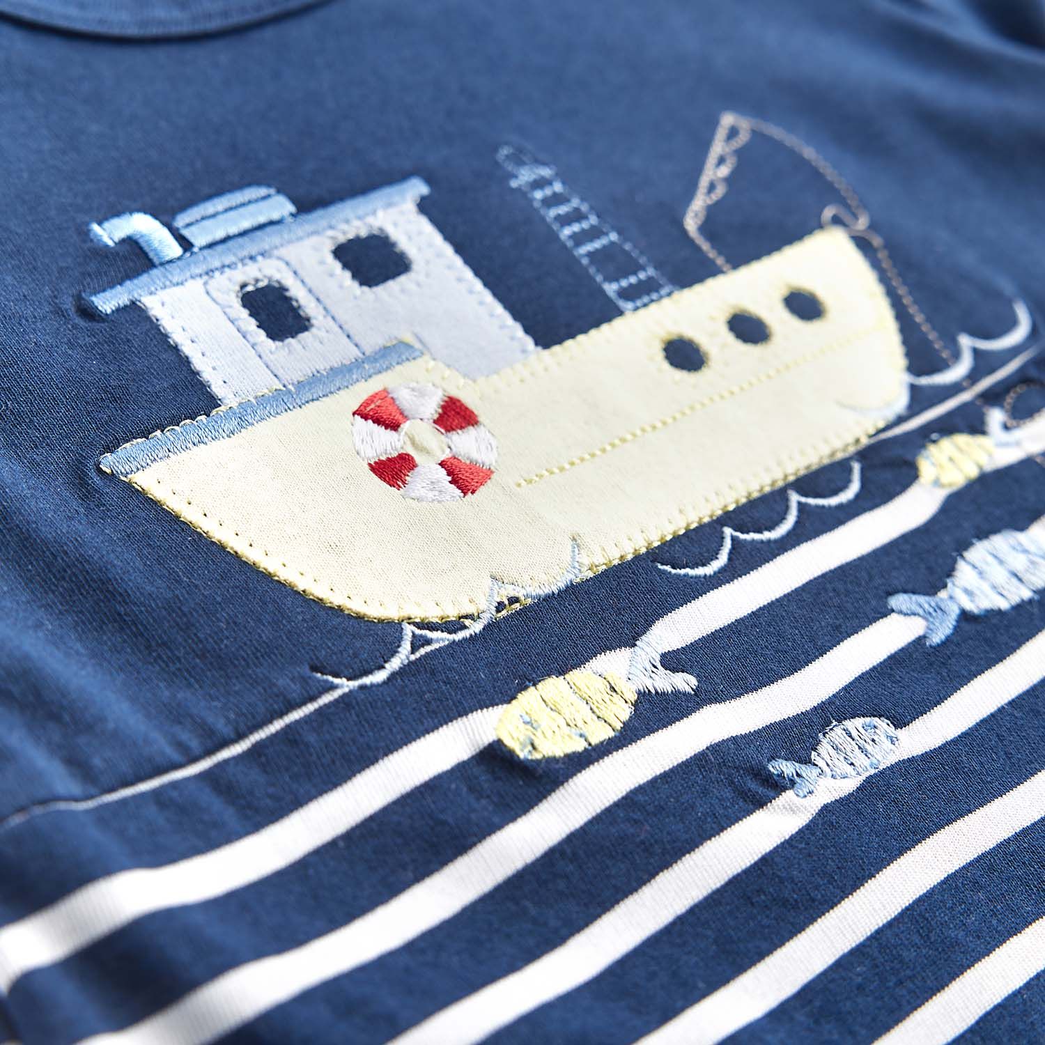 Macacão Curto Listrado Alto Mar